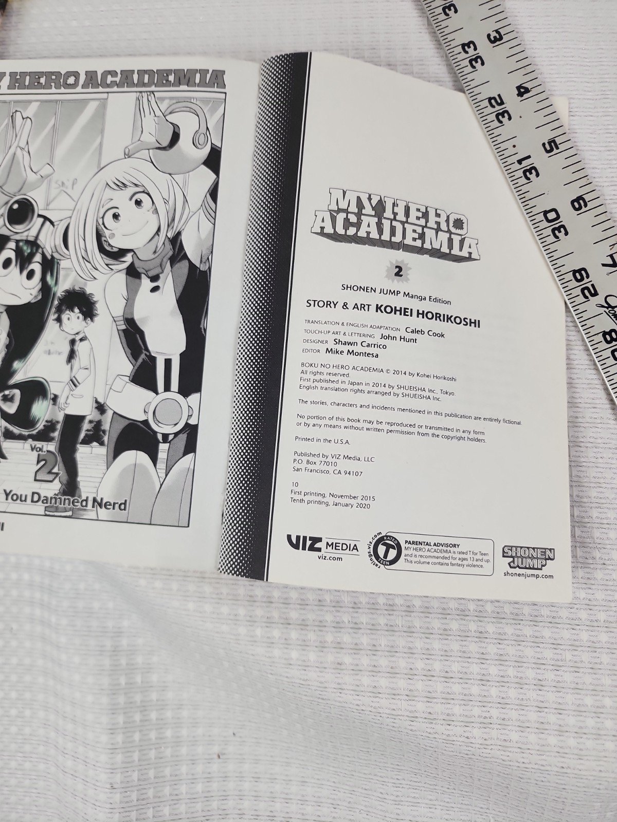 My Hero Academia Manga Lot Of 3 Books Volumes 1,2,24 Viz Media Paperback
