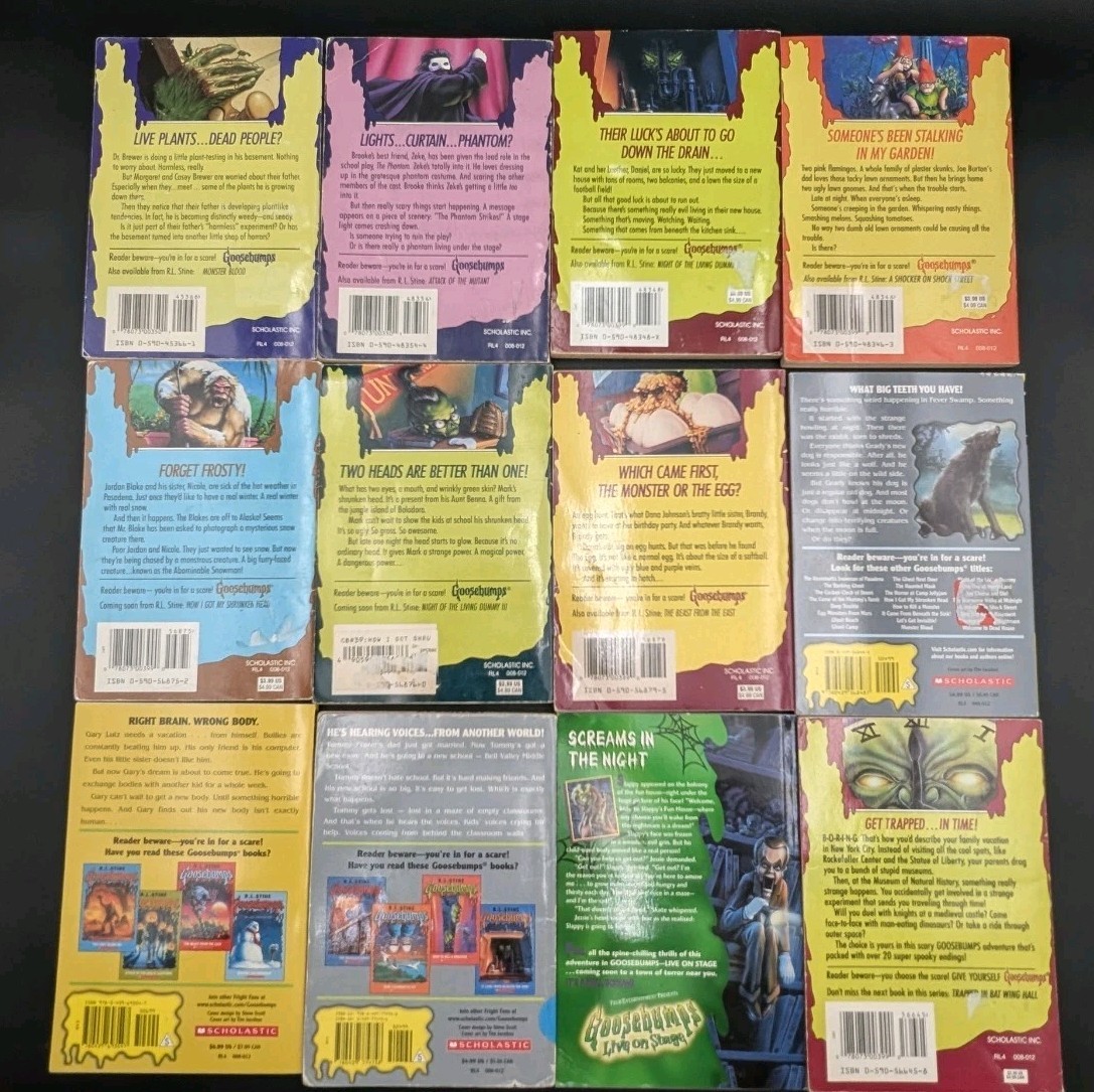 Lot Of 16 Goosebumps Books by R.L. Stine 1990’s-2000’s Vintage/Modern Mix