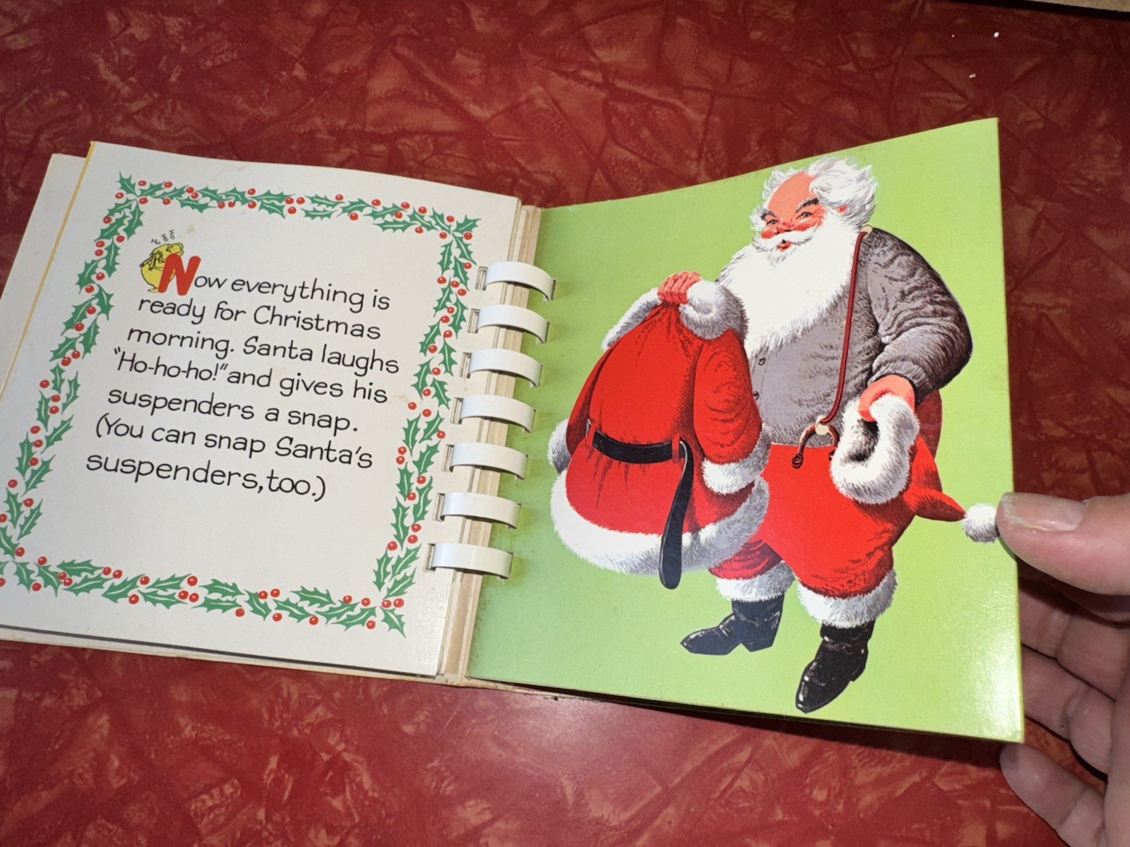 Santa’s Beard Is Soft And Warm 1974 Golden Press Touch And Feel Book Spiral