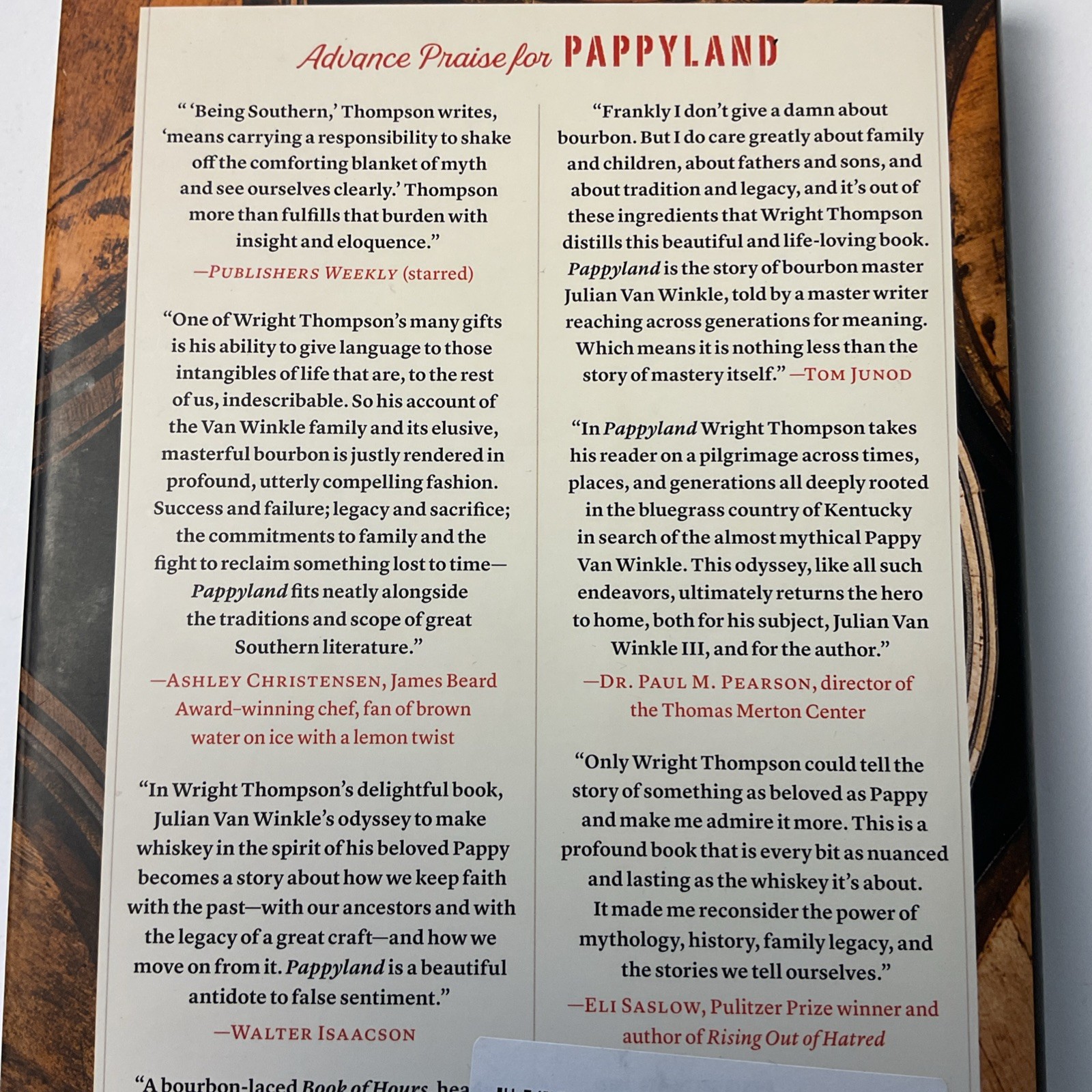 Pappyland: A Story of Family, Fine Bourbon, and the Things That Last NEW