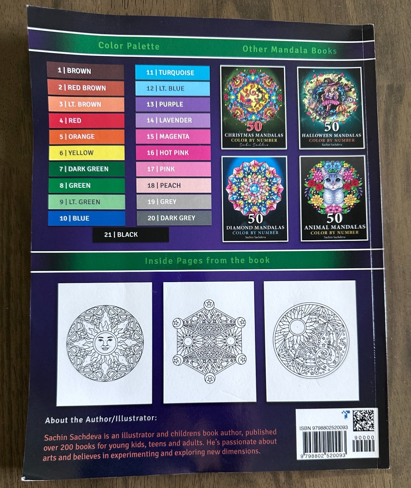 50 Celestial Mandalas Color by Number Coloring Book for Adults NEW