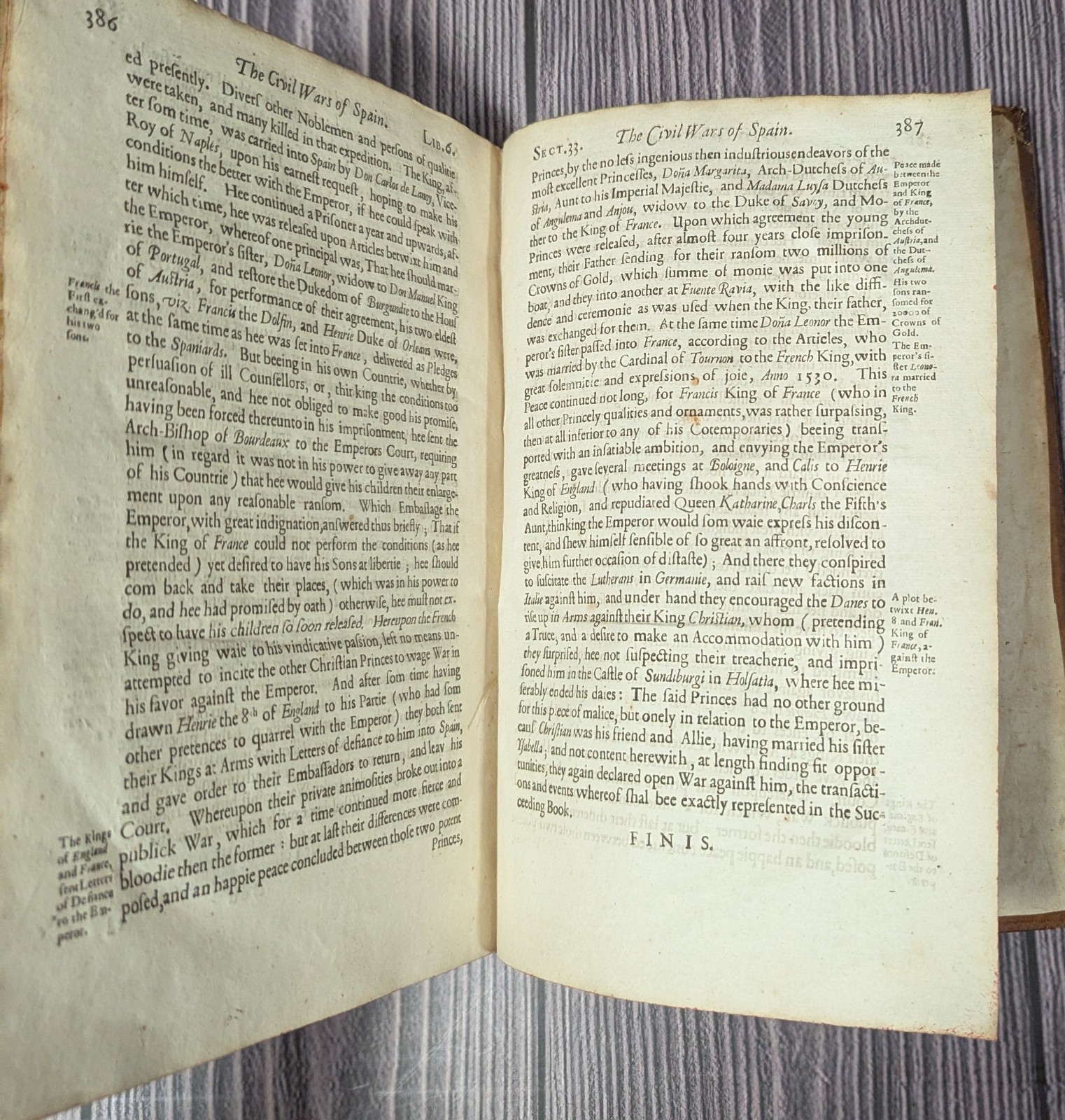 1652 The Civil Wars of Spain – de Sandoval – first English printing RARE