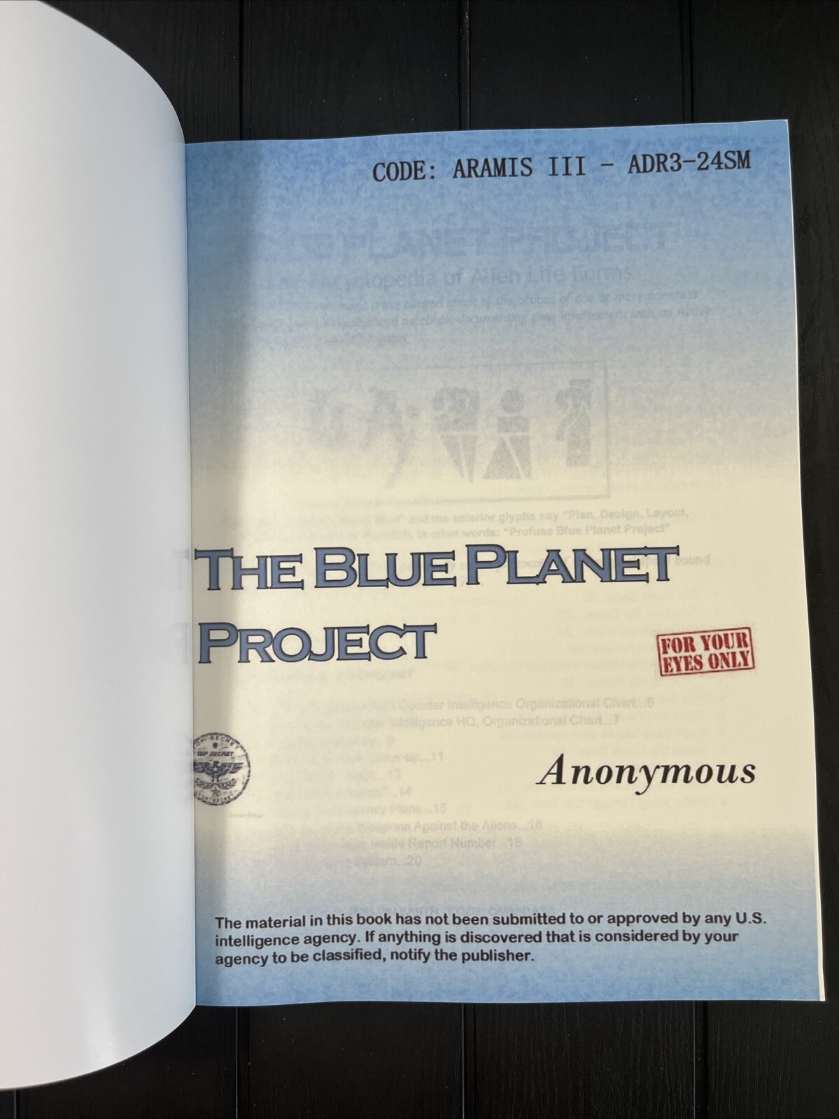 BLUE PLANET PROJECT ALIEN Lifeforms,TRILOGY,3 BOOK In 1,lost Chapters,Conspiracy