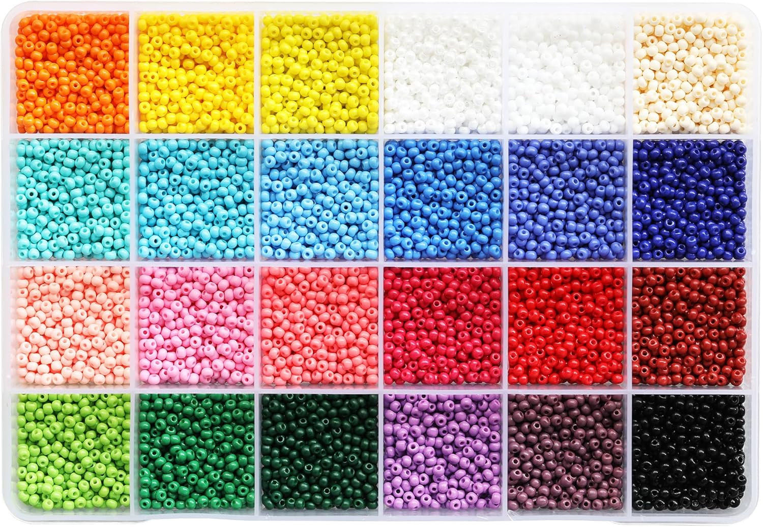 Size 3Mm Seed Beads about 8400Pcs in Box, 8/0 round Glass Seed Beads for Making