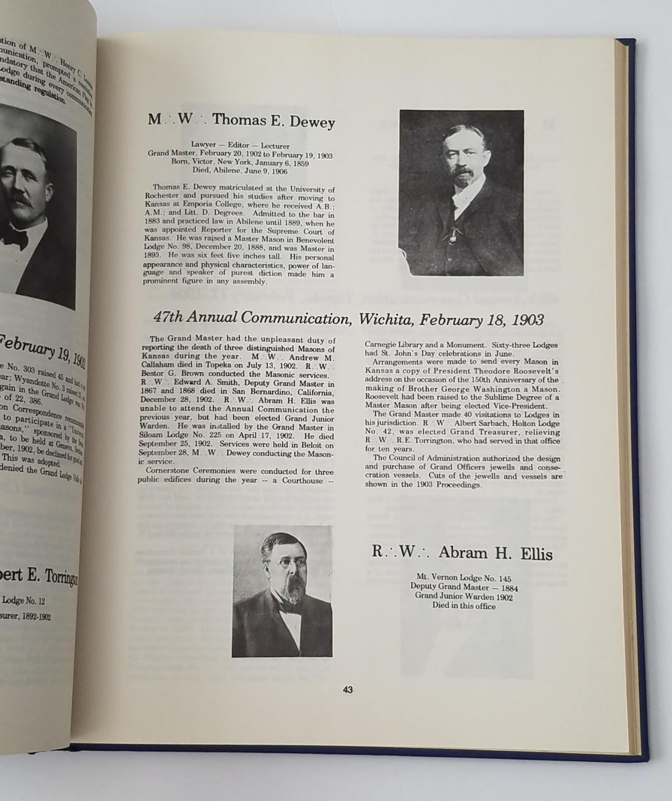 History of Kansas Masonry Book 1974. Hardcover 136 Pages. Mason