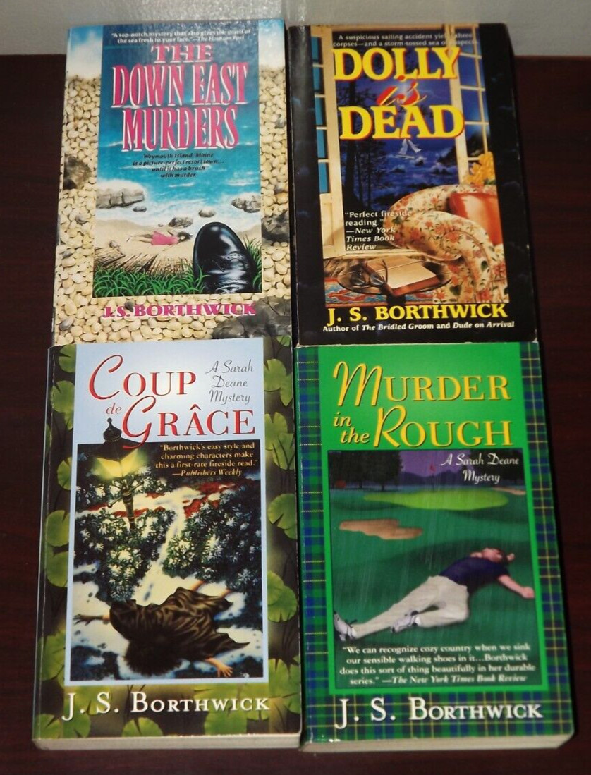 Lot of 4 mysteries by J.S. Borthwick PB Sarah Deane