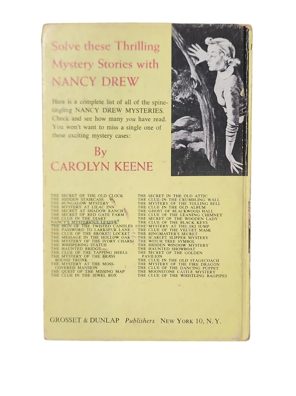 LOT OF 5 Nancy Drew Books Carolyn Keene Hardcover Mystery 1, 2, 3, 8, 18