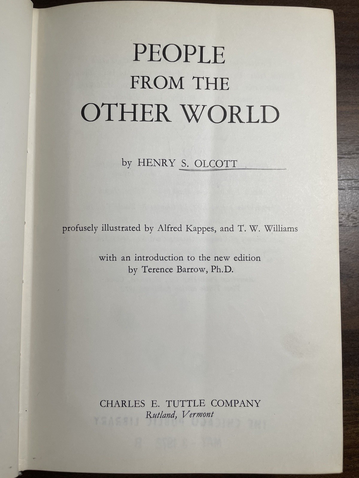 People From the Other World Henry S. Olcott 1st Ed 1972 – Hardcover Occult Book