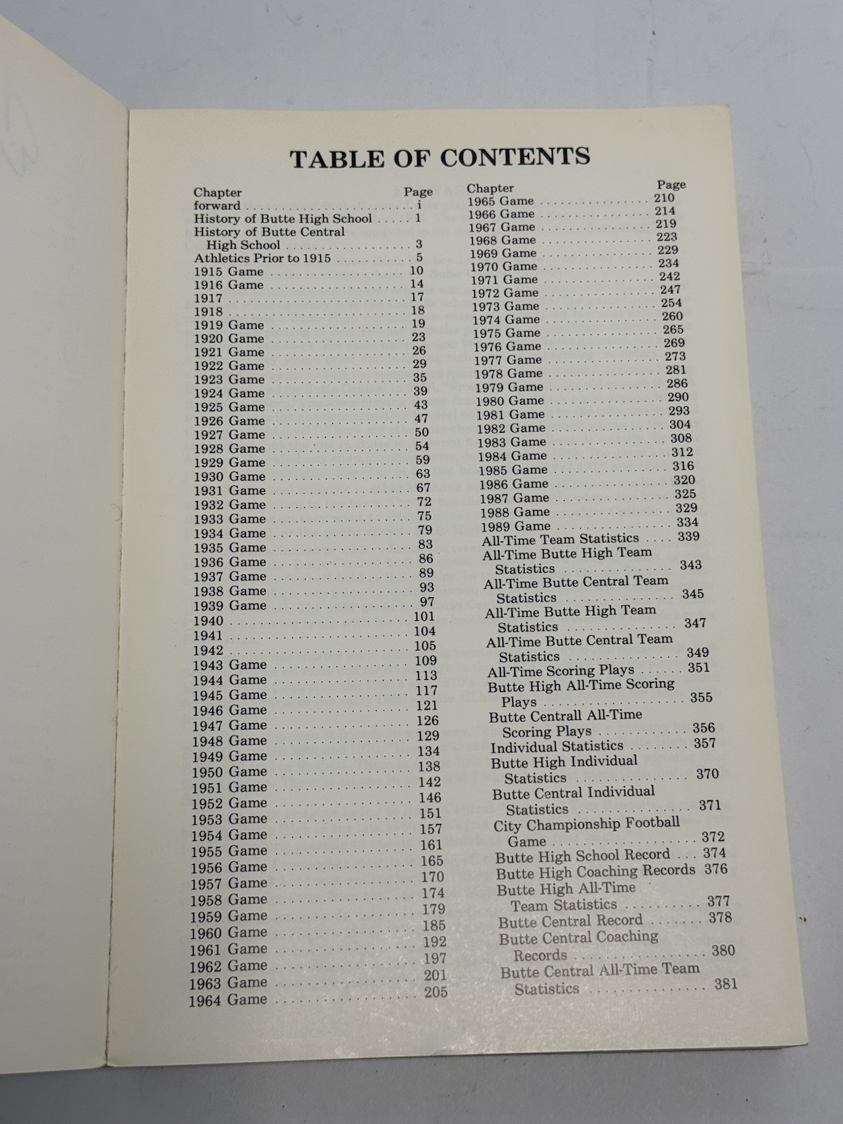 Pat Kearney Signed 1989 Paperback Butte’s Big Game Butte Central vs. Butte High