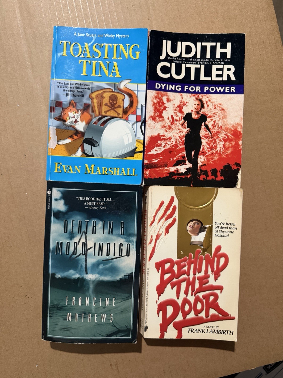 Lot of 10 random murder mystery novel paperback books, various authors B26