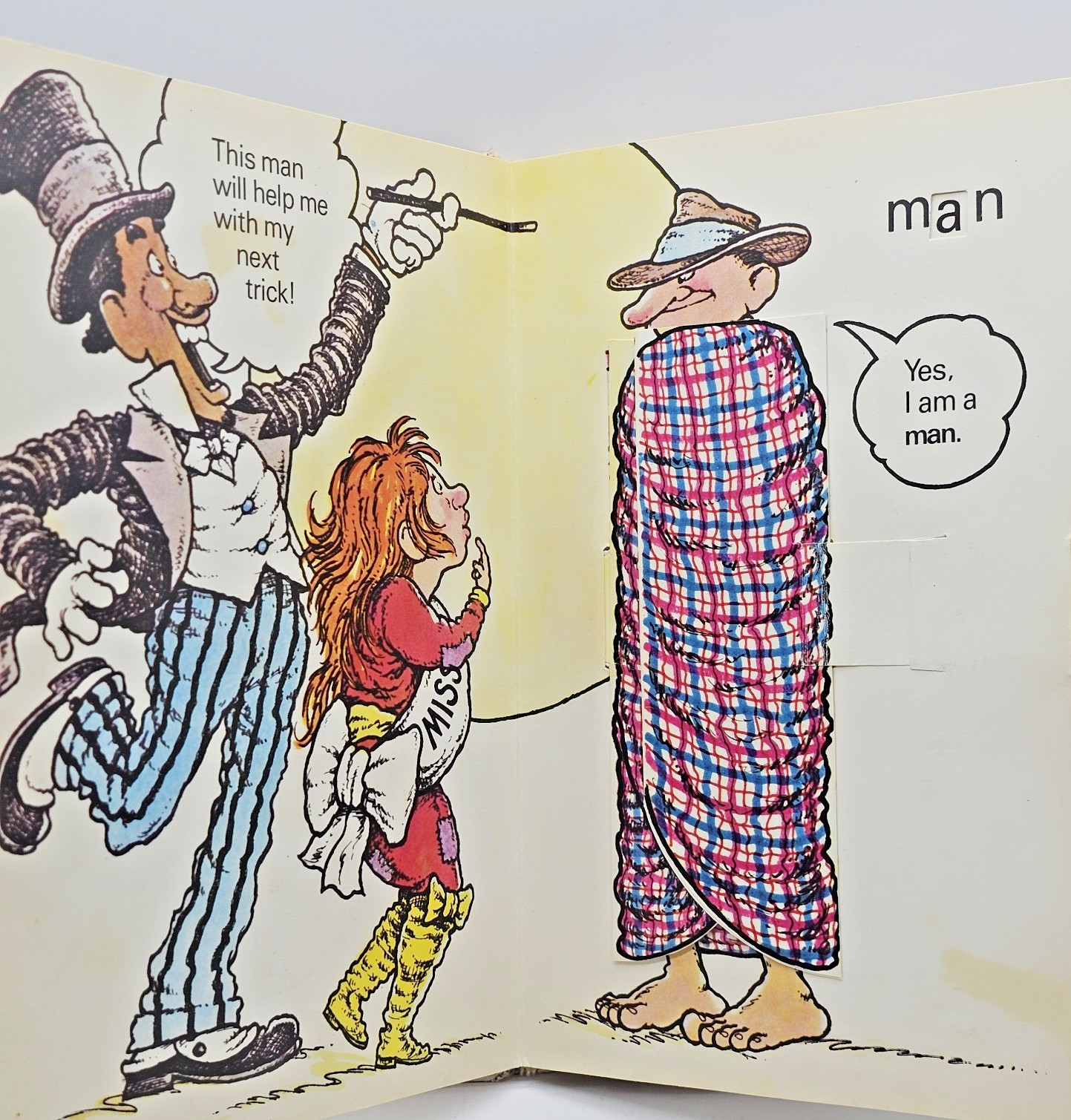 Vintage 1973 The Magic Word Book Pop-Up Electric Company Random House CTW