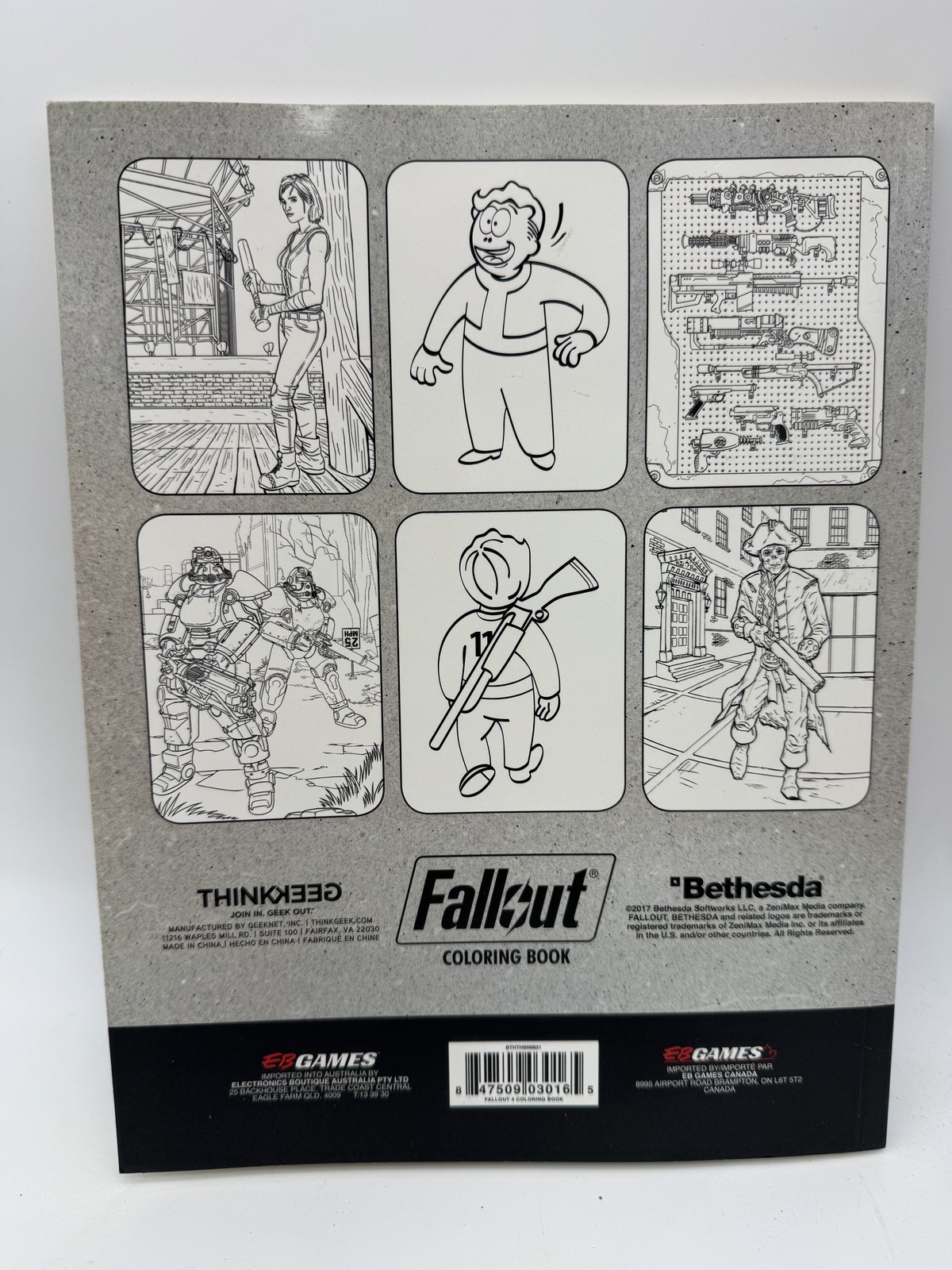 Fallout Coloring Book Bethesda ThinkGeek Video Game Art Vault-Tec Sci-Fi