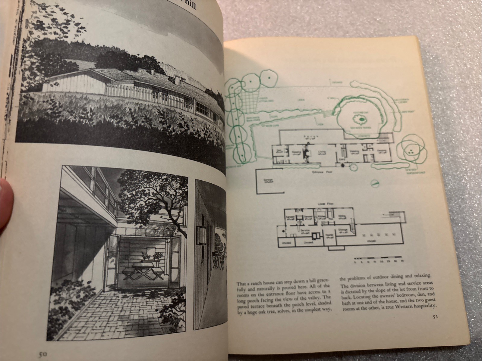 Western Ranch Houses by Sunset Magazine & Cliff May / 1955 5th Printing HC Book