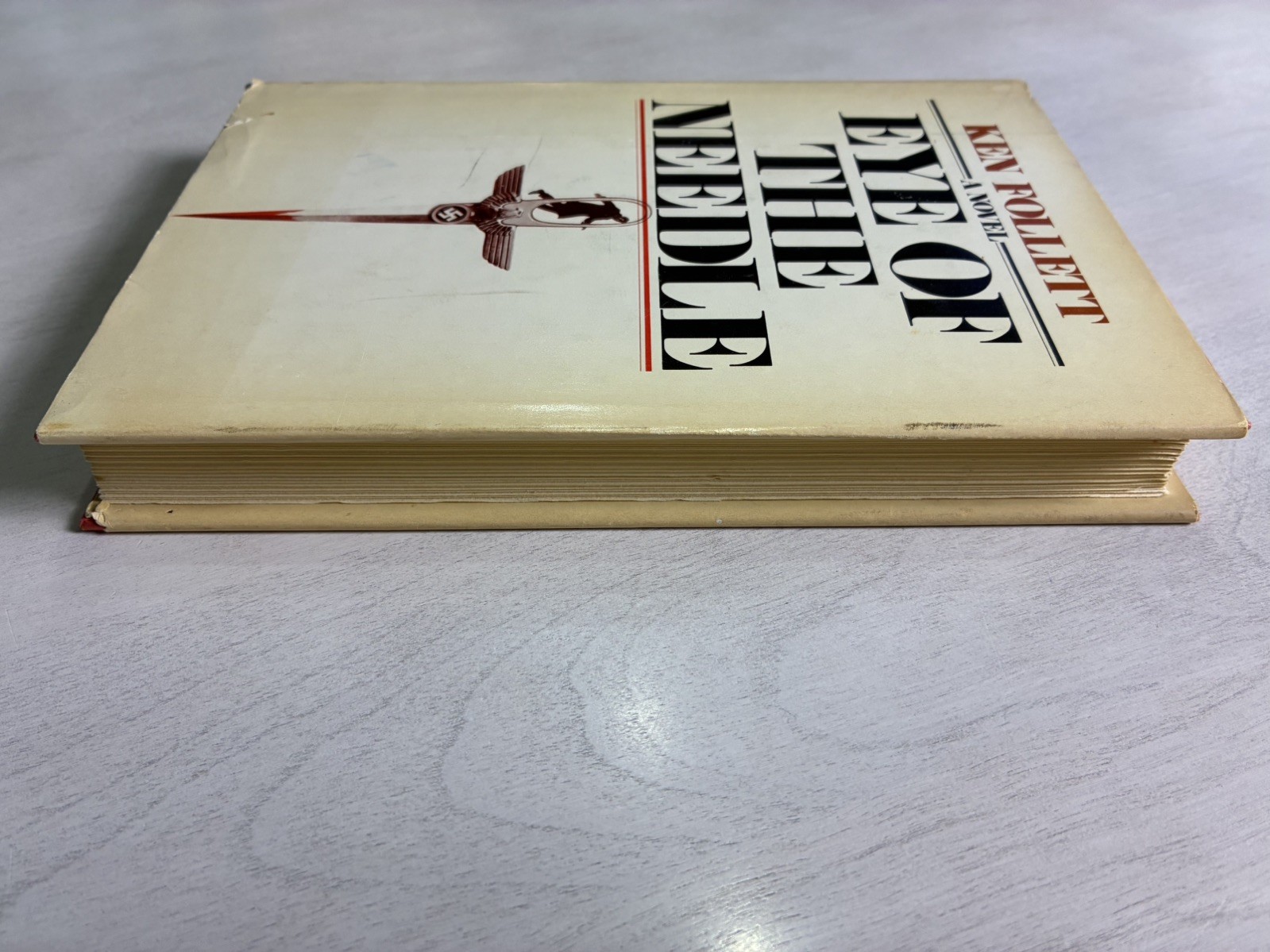 Eye of the Needle (1978) Ken Follett – G++ BCE HC/DJ Spy Thriller – Arbor House