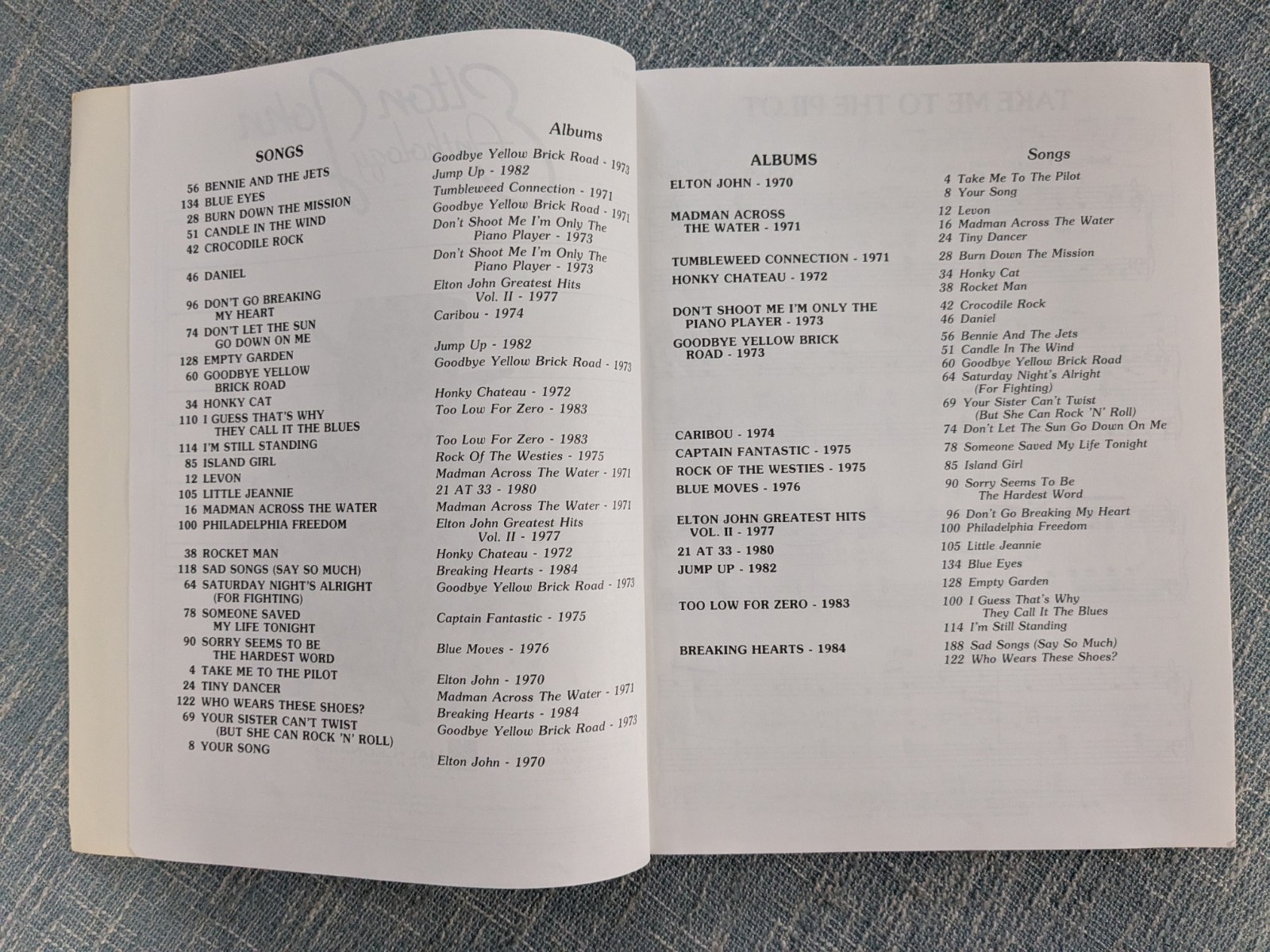 Elton John Anthology Easy Piano 136 Pages Vintage 1969 Songbook