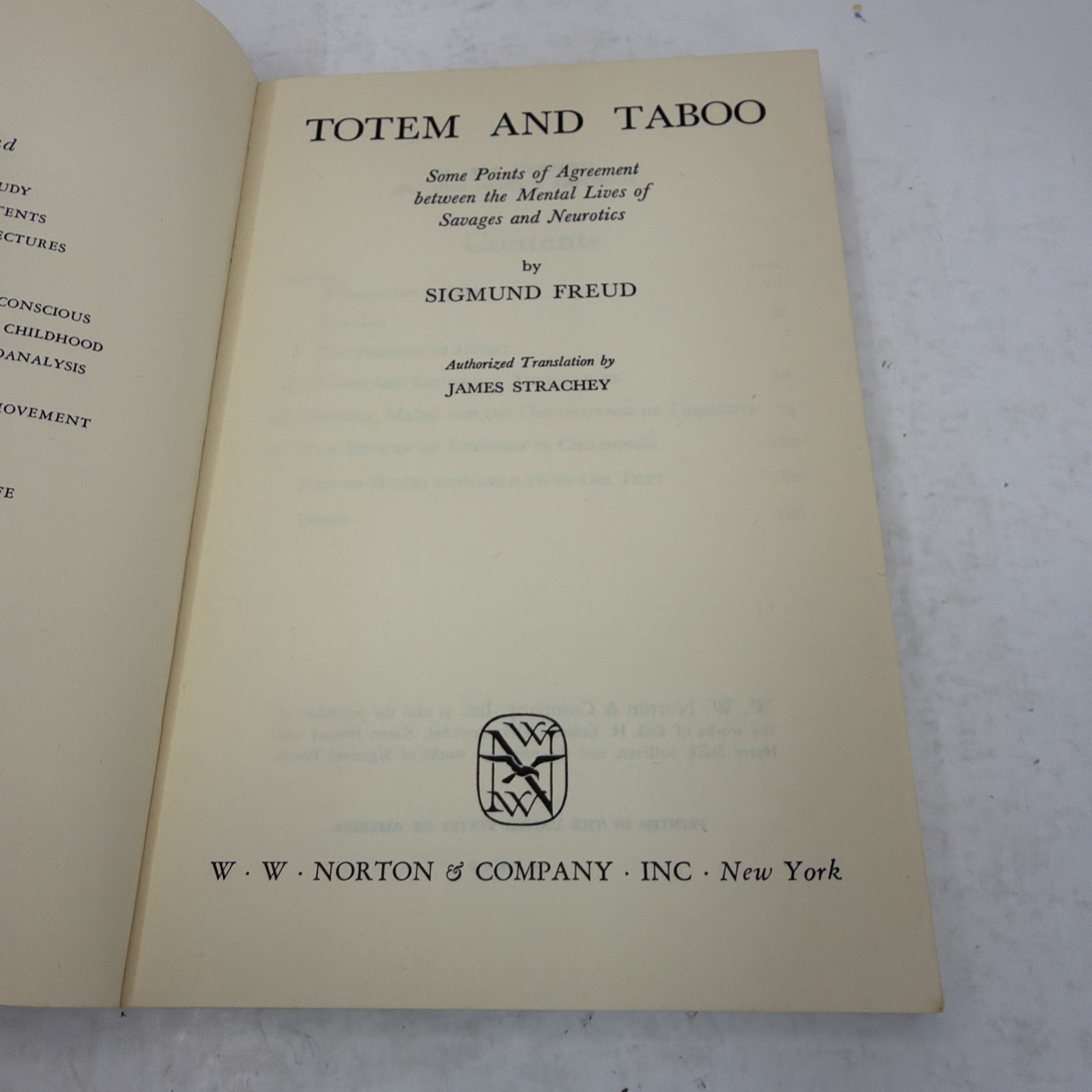 Lot of 3 Sigmund Freud PB Books (Totem & Taboo, Ego & Id, New Intro. Lectures)