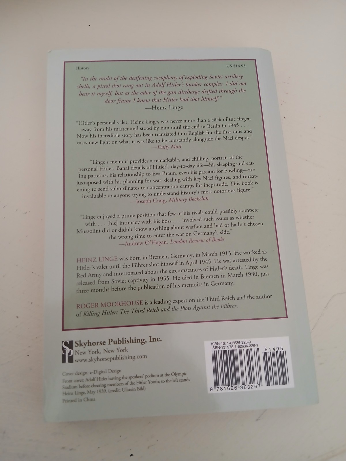 With Hitler to the End: The Memoirs of Adolf – Paperback, by Linge Heinz