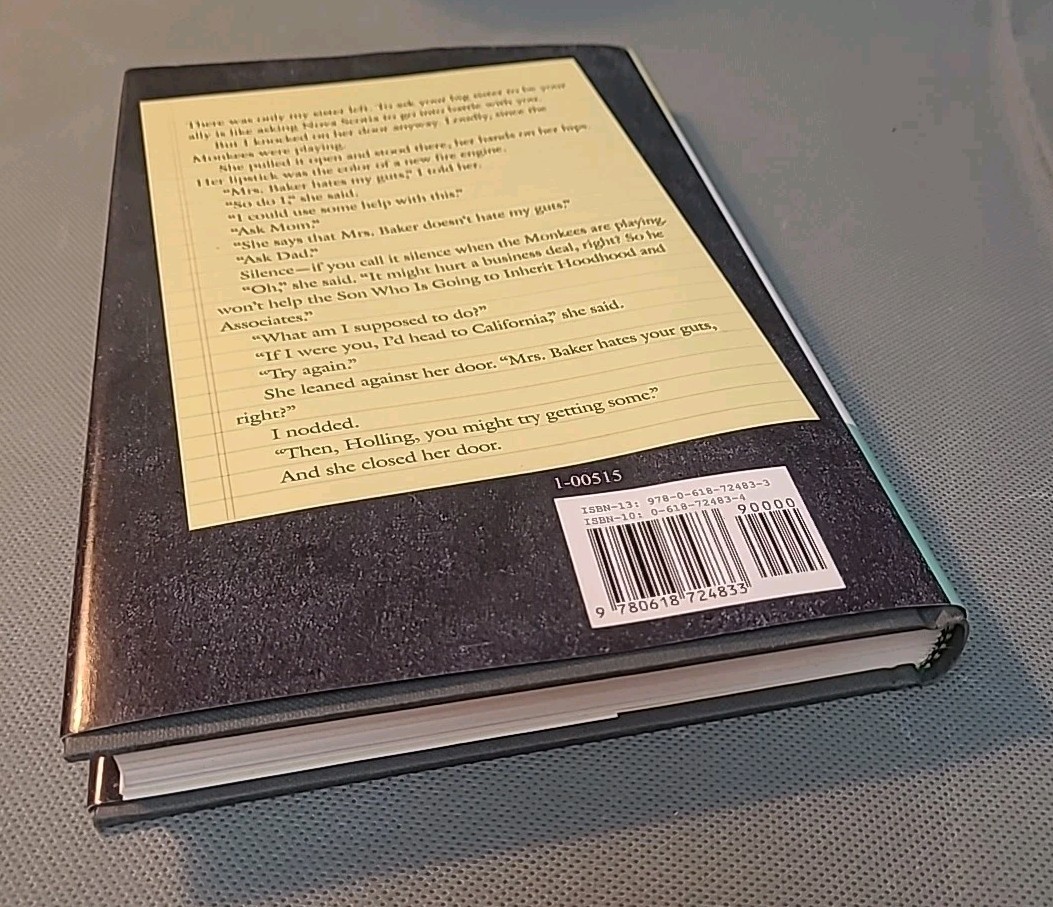 The Wednesday Wars Signed Hardcover Gary D. Schmidt 2007 V. Good, W/ Dust Cover
