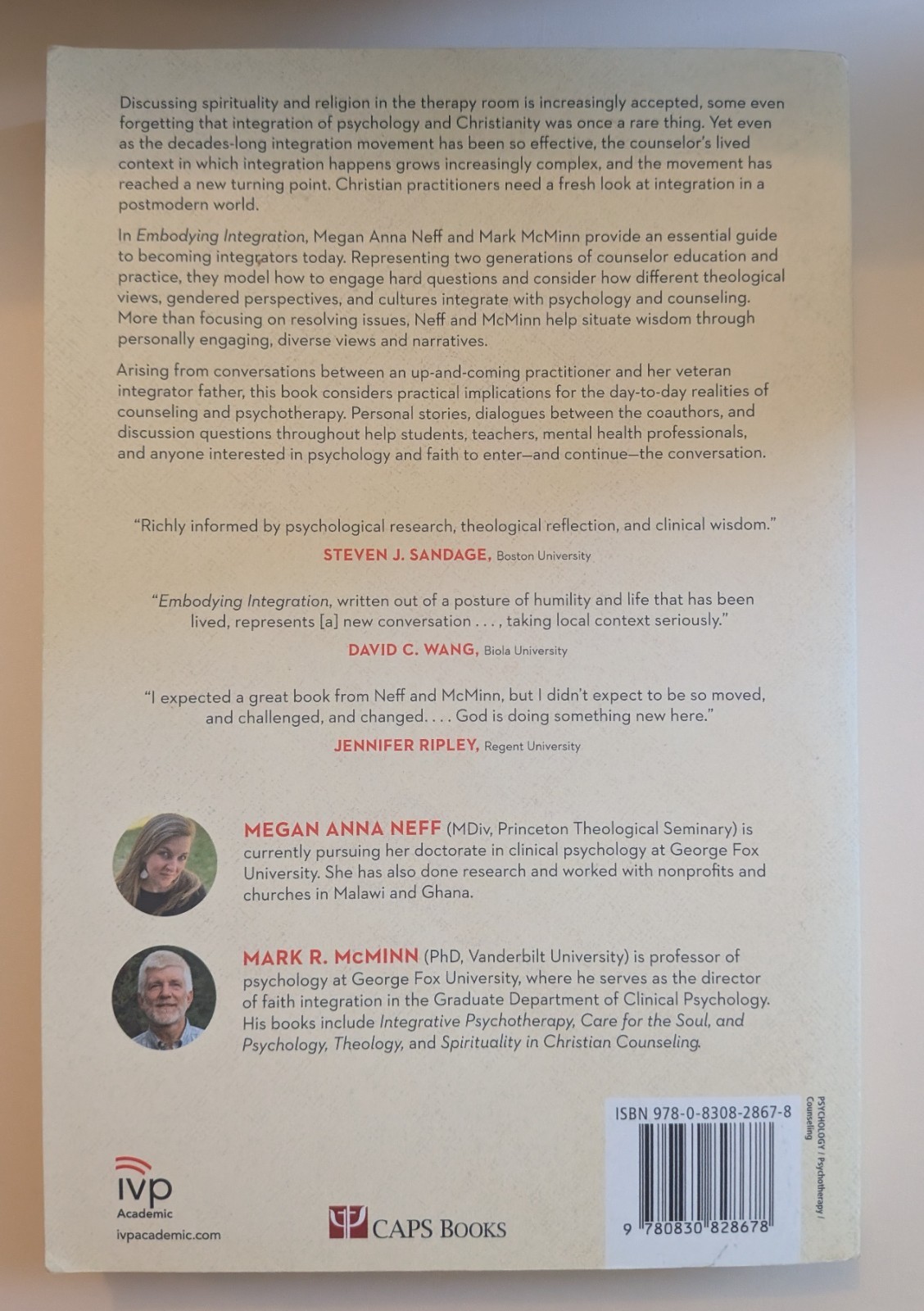 Embodying Integration : A Fresh Look at Christianity in the Therapy Room by Mark