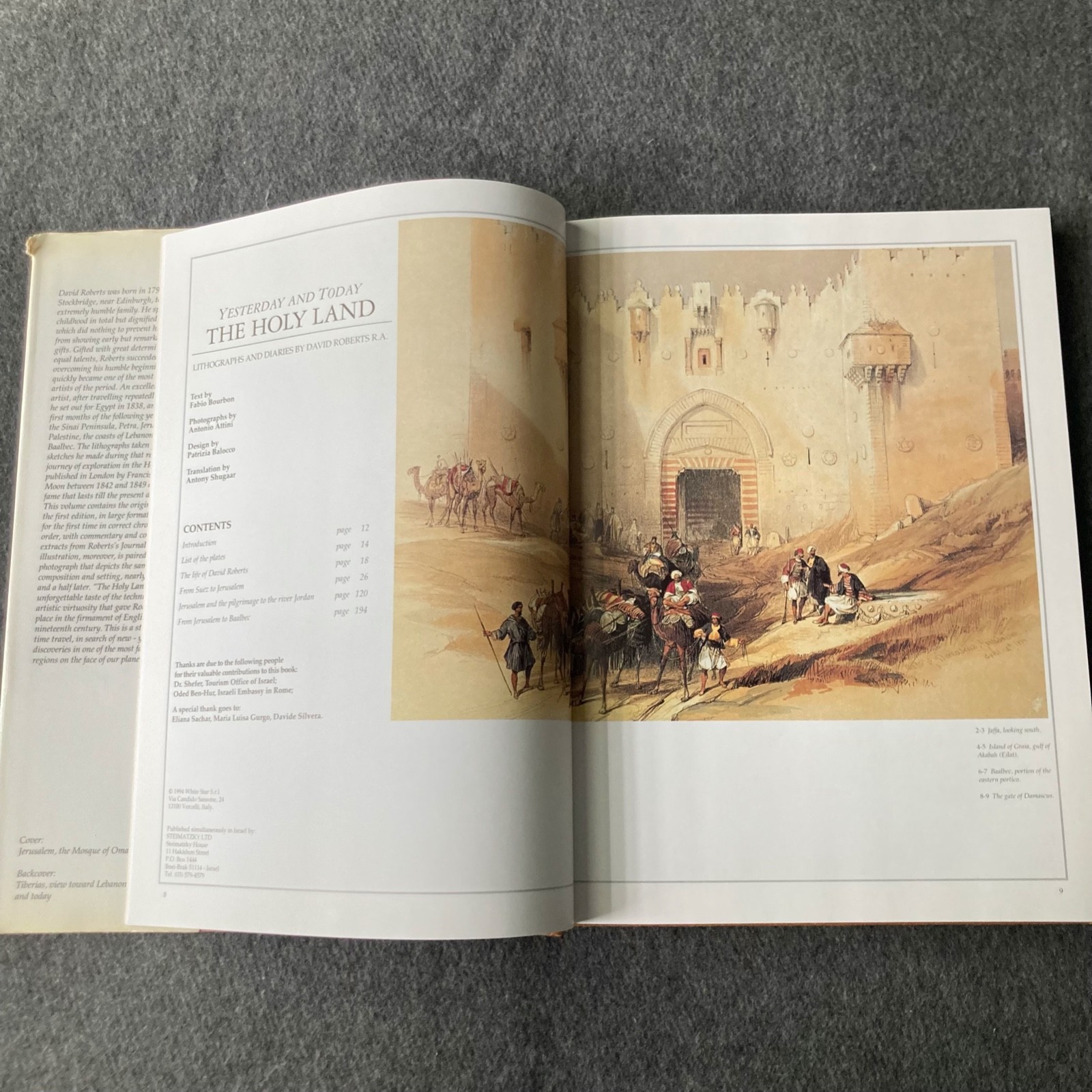 The Holy Land Yesterday and Today by David Roberts Lithographs & Prints 1994 HC