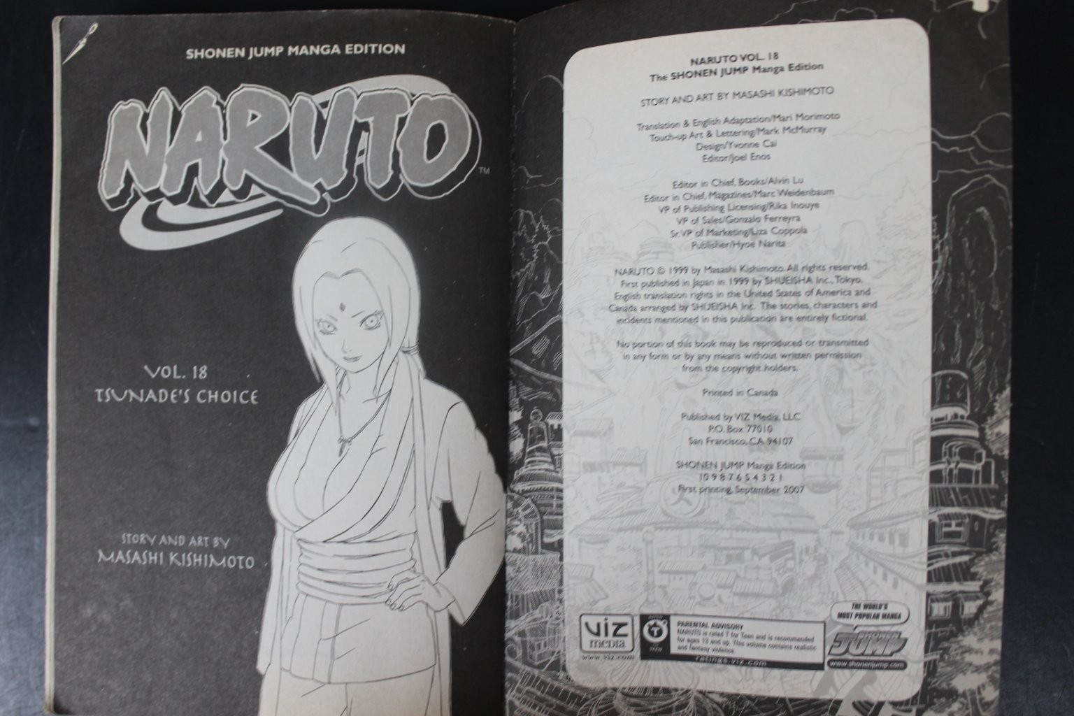 Naruto Vol 18 Tsunade’s Choice Masashi Kishimoto 2007 Manga VIZ Media