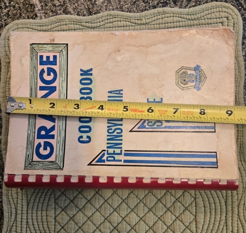 Vintage (1972) Grange Pennsylvania State Cookbook 536 Pages Over 1500 Recipes