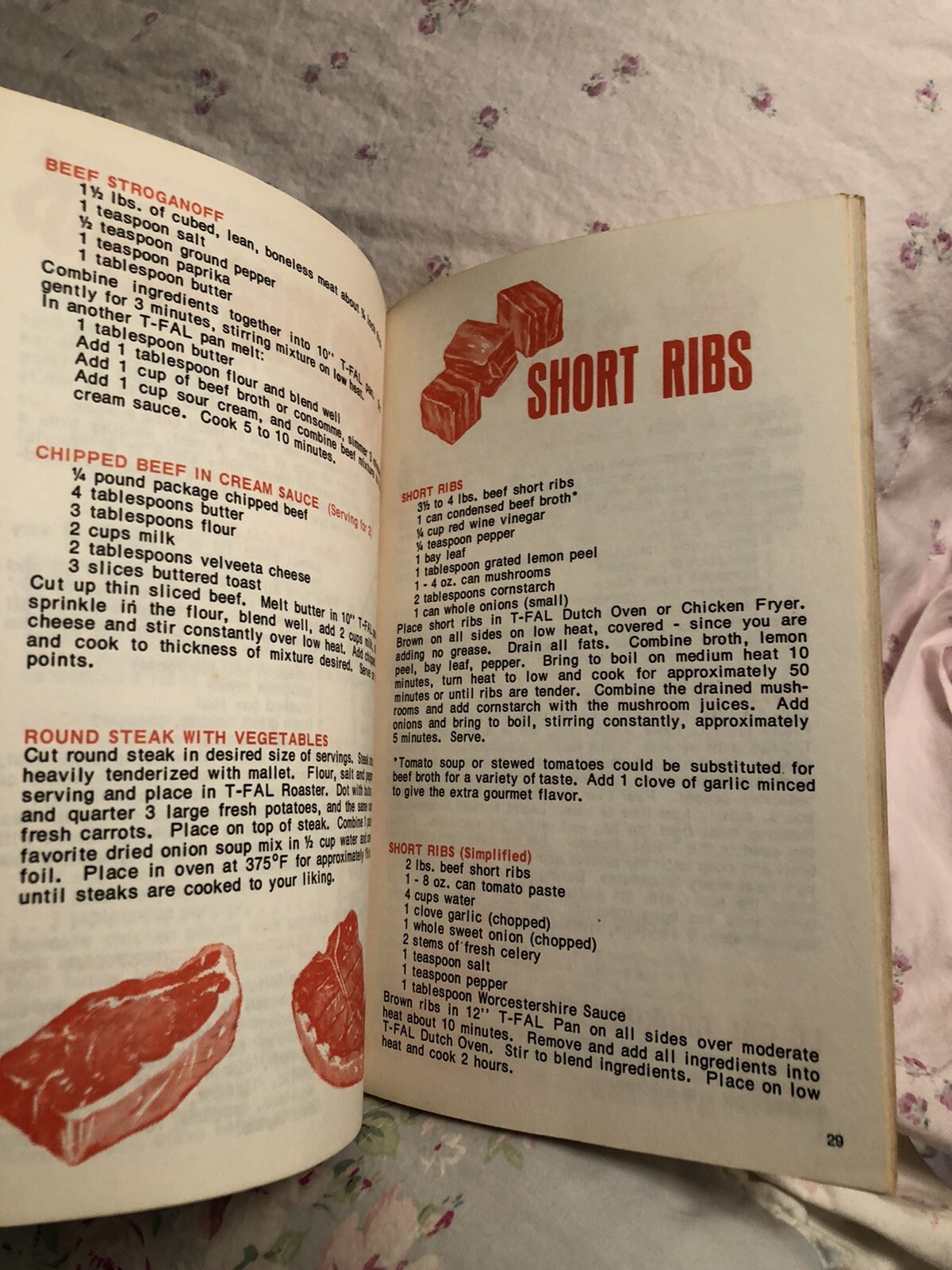 Vintage 1974 Recipes for Good Cooks Who Stick to T-FAL Cook Recipe Paperback