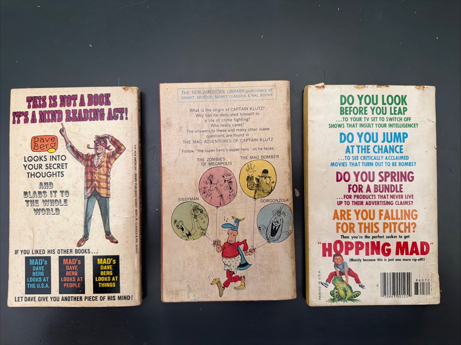 MAD Magazine Books Signet Paperbacks Lot Of Three (3) from 1960s