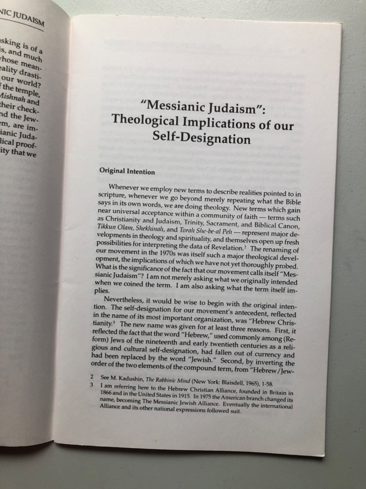 the Nature of Messianic Judaism