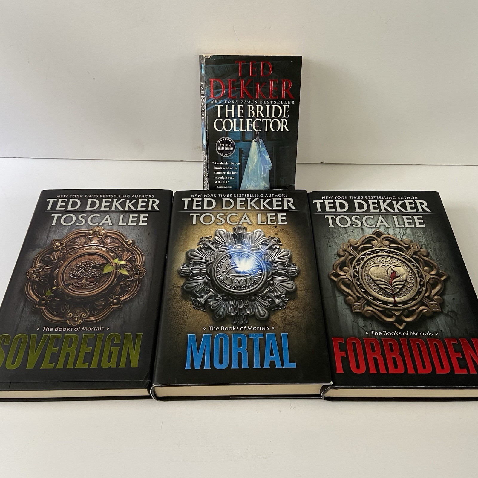Ted Dekker Tosca Lee Lot of 4 The Books of Mortals Christian Fiction Mix SC/HC