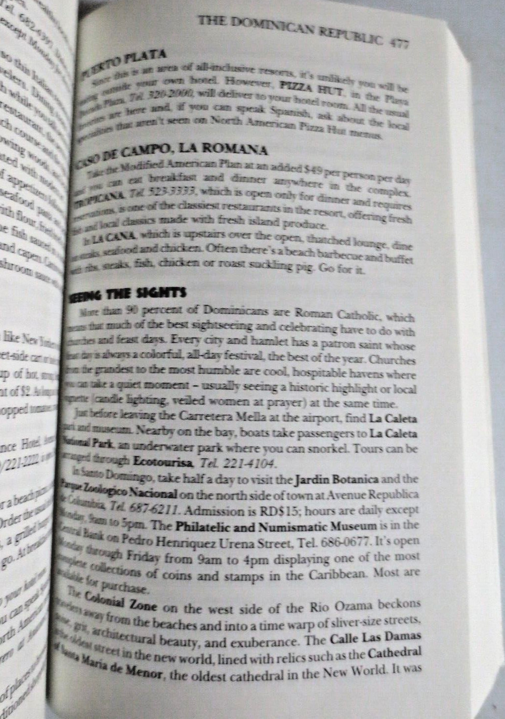 OPEN ROAD CARIBBEAN GUIDE PAPERBACK 864 PGS 5.5X 8.5 INCHES 1998