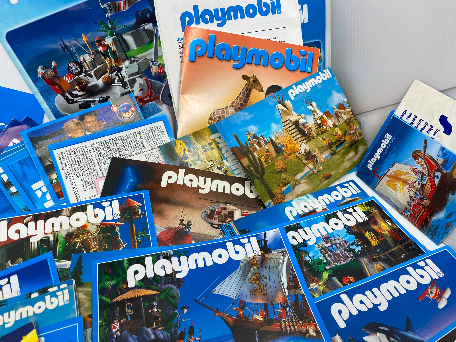 Huge lot of 1990s & 2000s Playmobil Flyers Mini-Catalogs Mailers Small Pamphlets