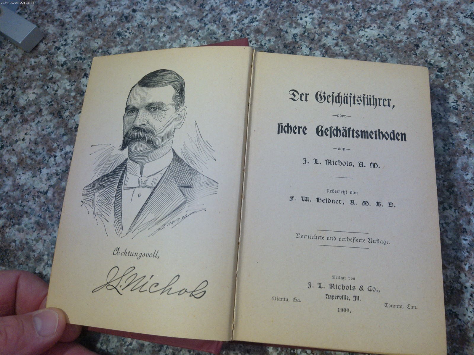 Antique Business Guide Or Safe Business Methods 1900 Book German Version