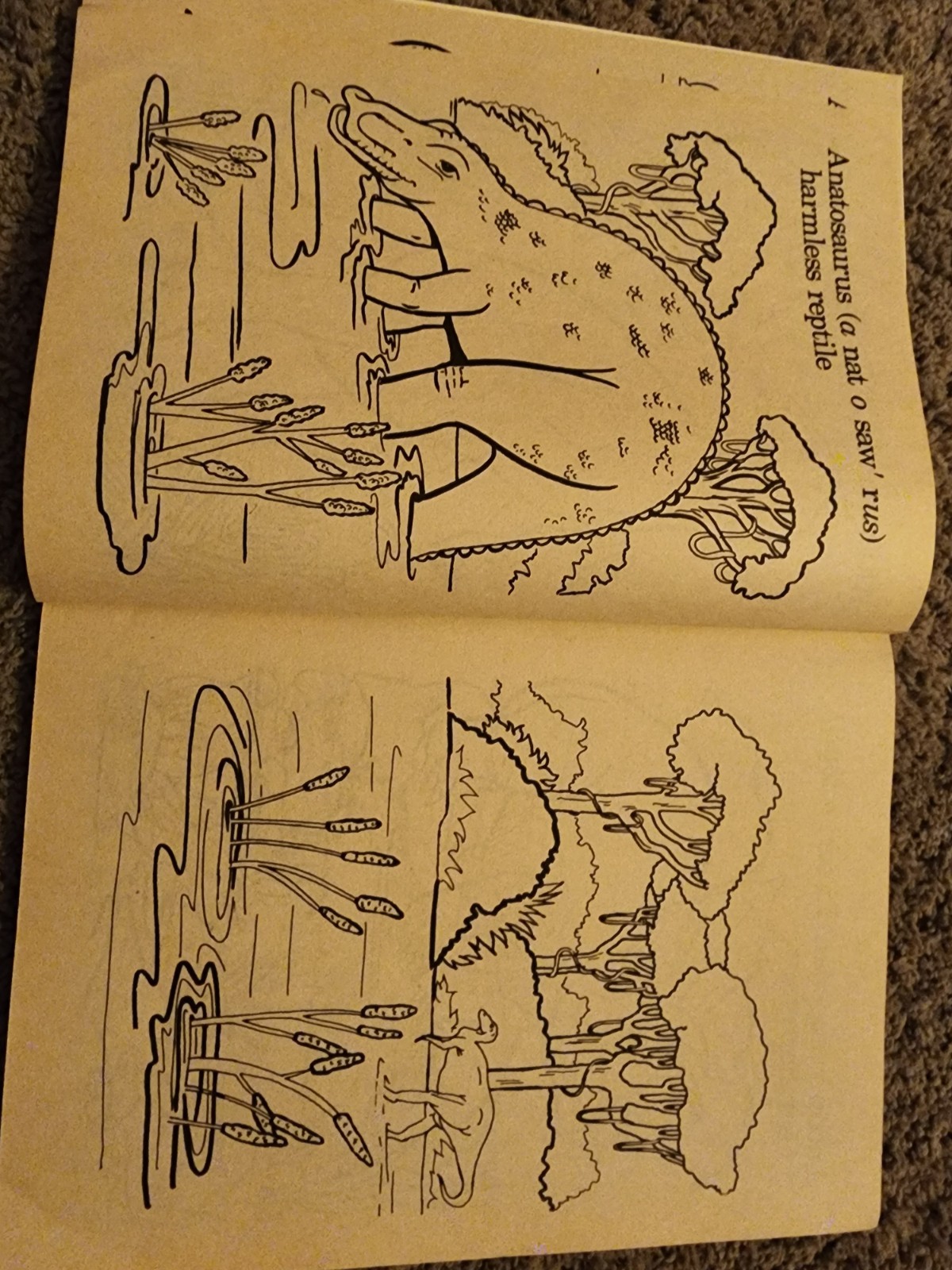 Vintage 1987 Golden Dinosaurs Giant Coloring Book 92 Pages Left Uncolored VTG