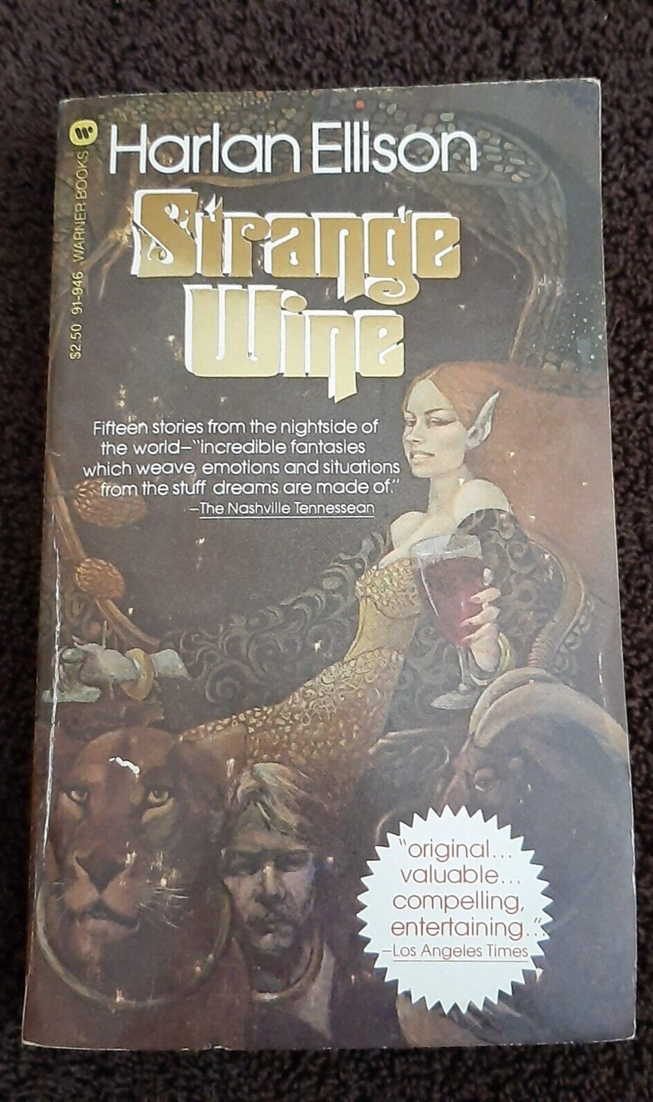 Strange Wine Paperback 1978 with Harlan Ellison Autograph