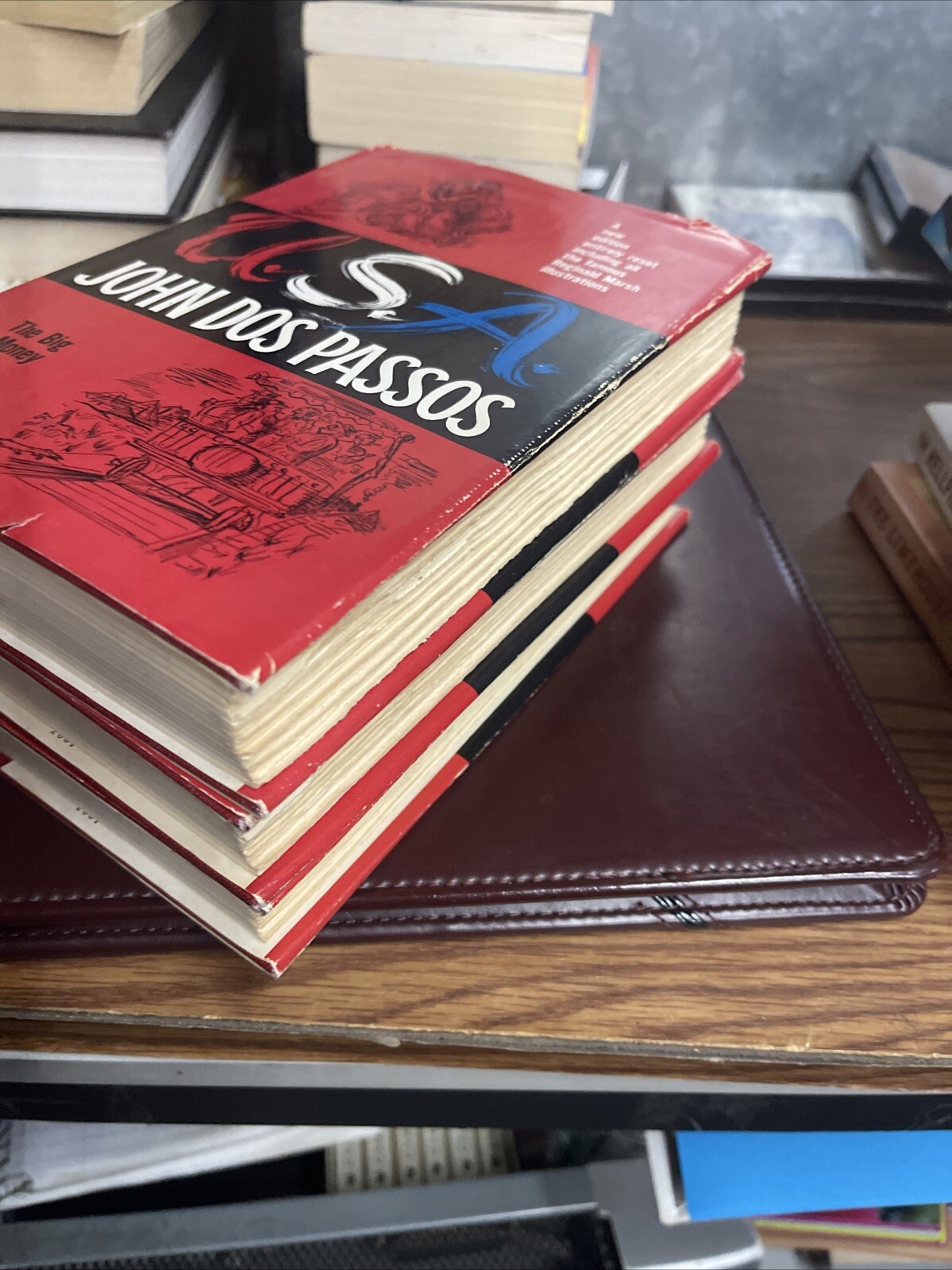 Trilogy USA; The 42nd Parallel; 1919; The Big Money by John Dos Passos 1960 HCDC