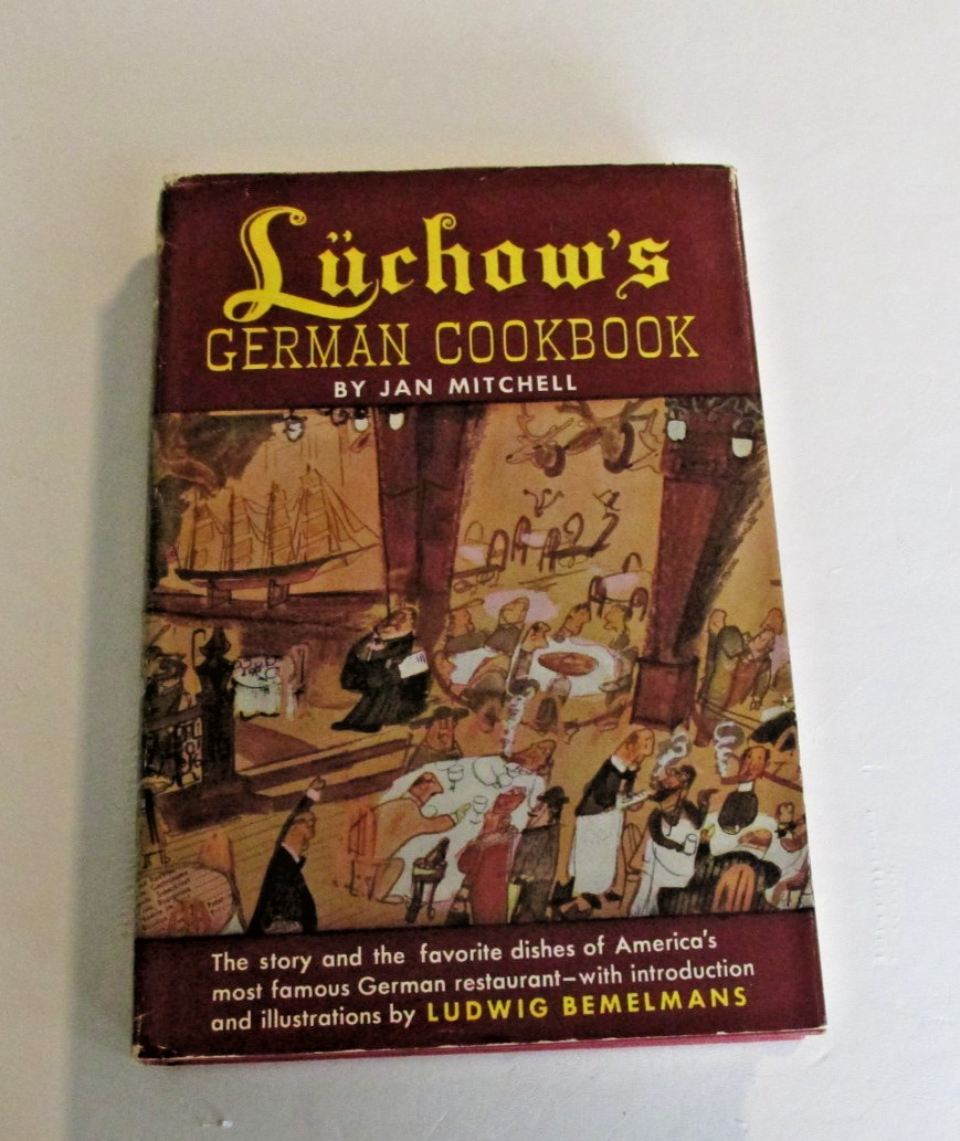 Luchow’s German Cookbook Jan Mitchell 1952 Illustrated Bemelmans BCE