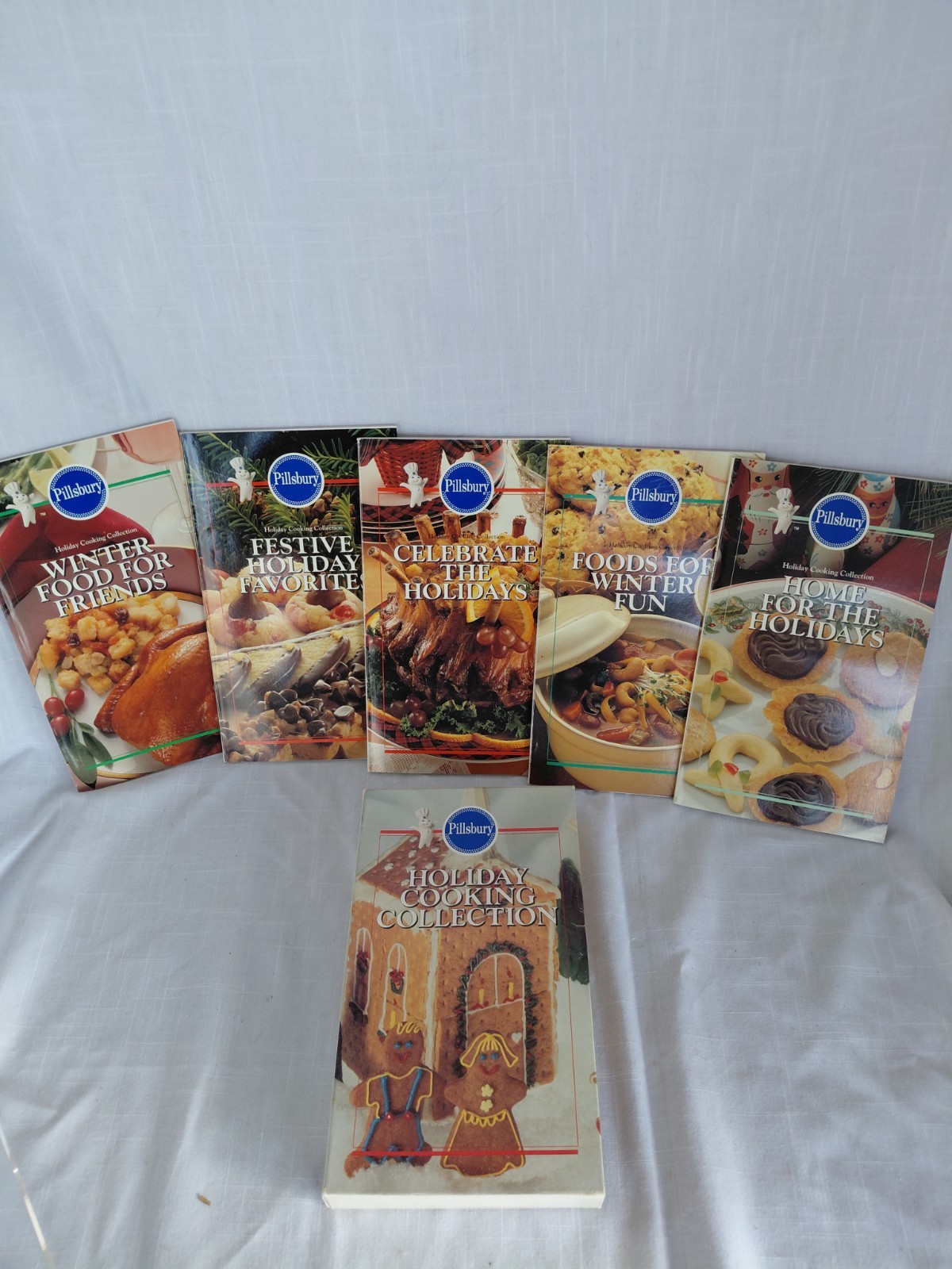 PILLSBURY “HOLIDAY COOKING COLLECTION” 5 BOOKS 1990’S ALL HERE DR. of YUM