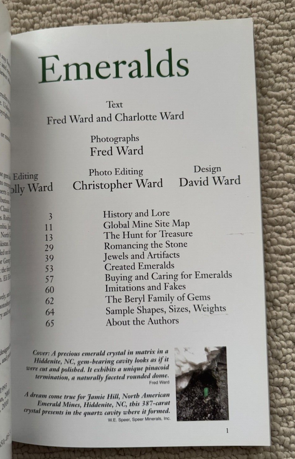 Emeralds (Third Edition) – Fred Ward Gem Series – Softcover LIKE NEW