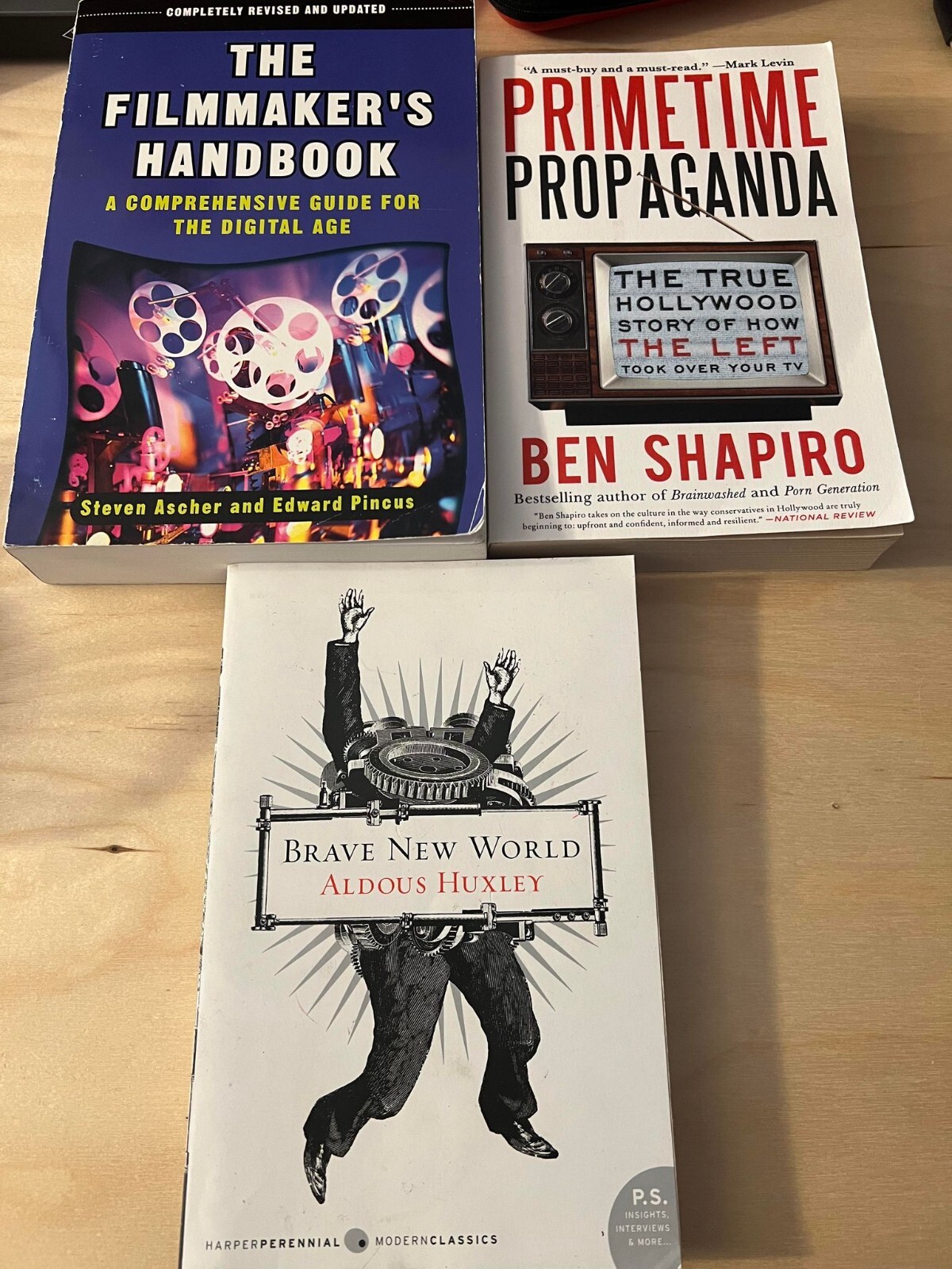 The Filmmaker’s Handbook, Prime time, Brave New worls set of 3 paperback books