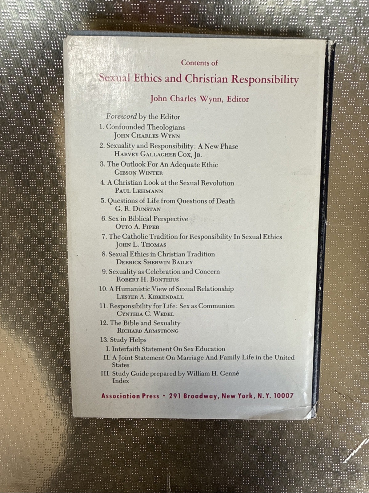 Sexual Ethics and Christian Responsibility : Some Divergent Views Book