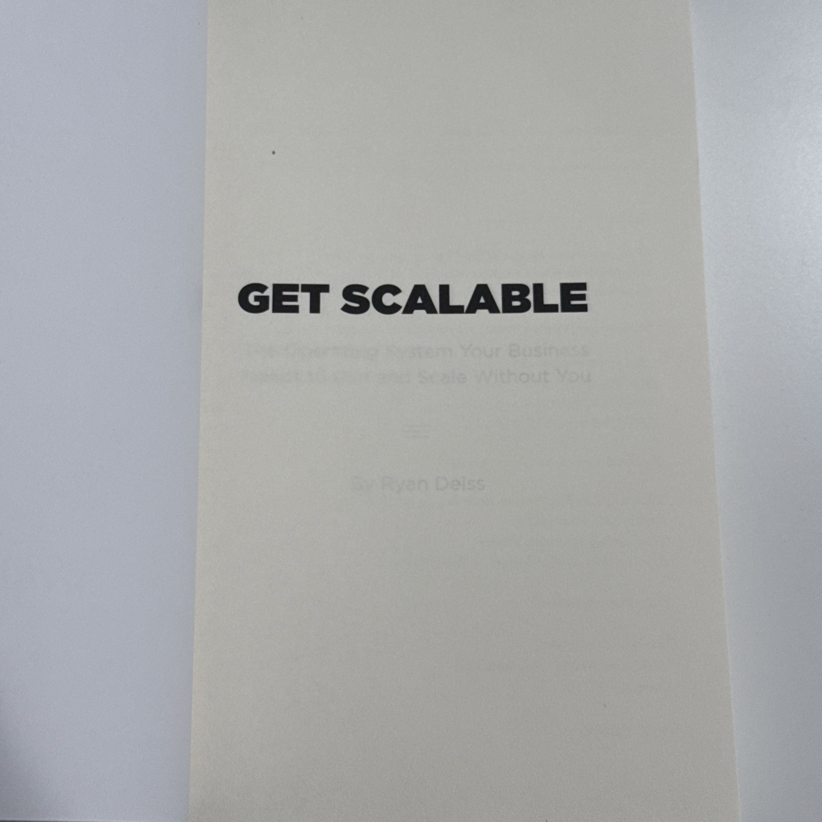 Get Scalable Ryan Deiss Paperback Business Book Marketing Growth System