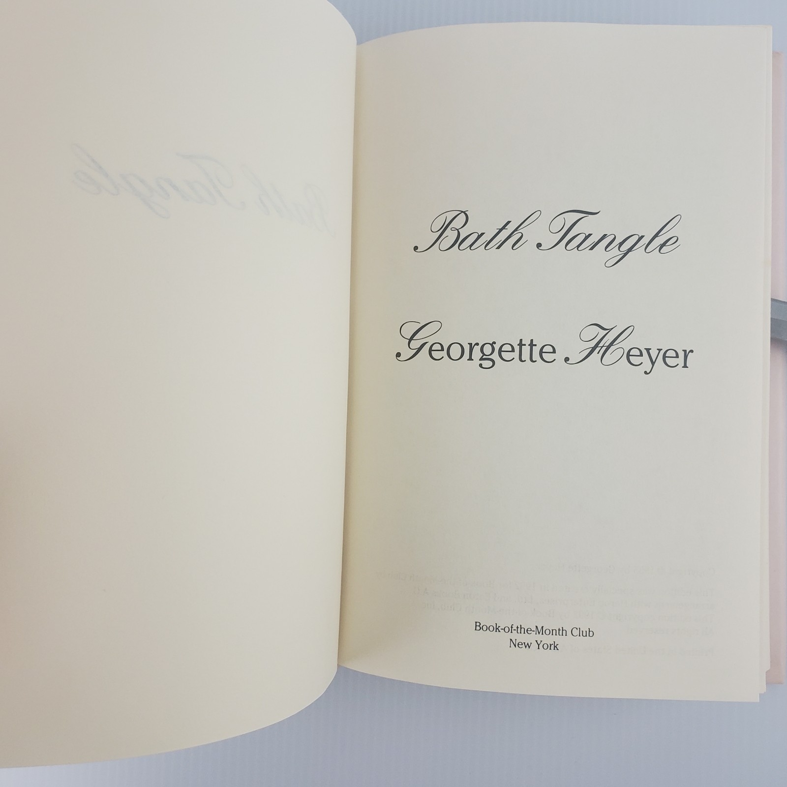 Bath Tangle by Georgette Heyer 1992 Hardcover Dust Jacket