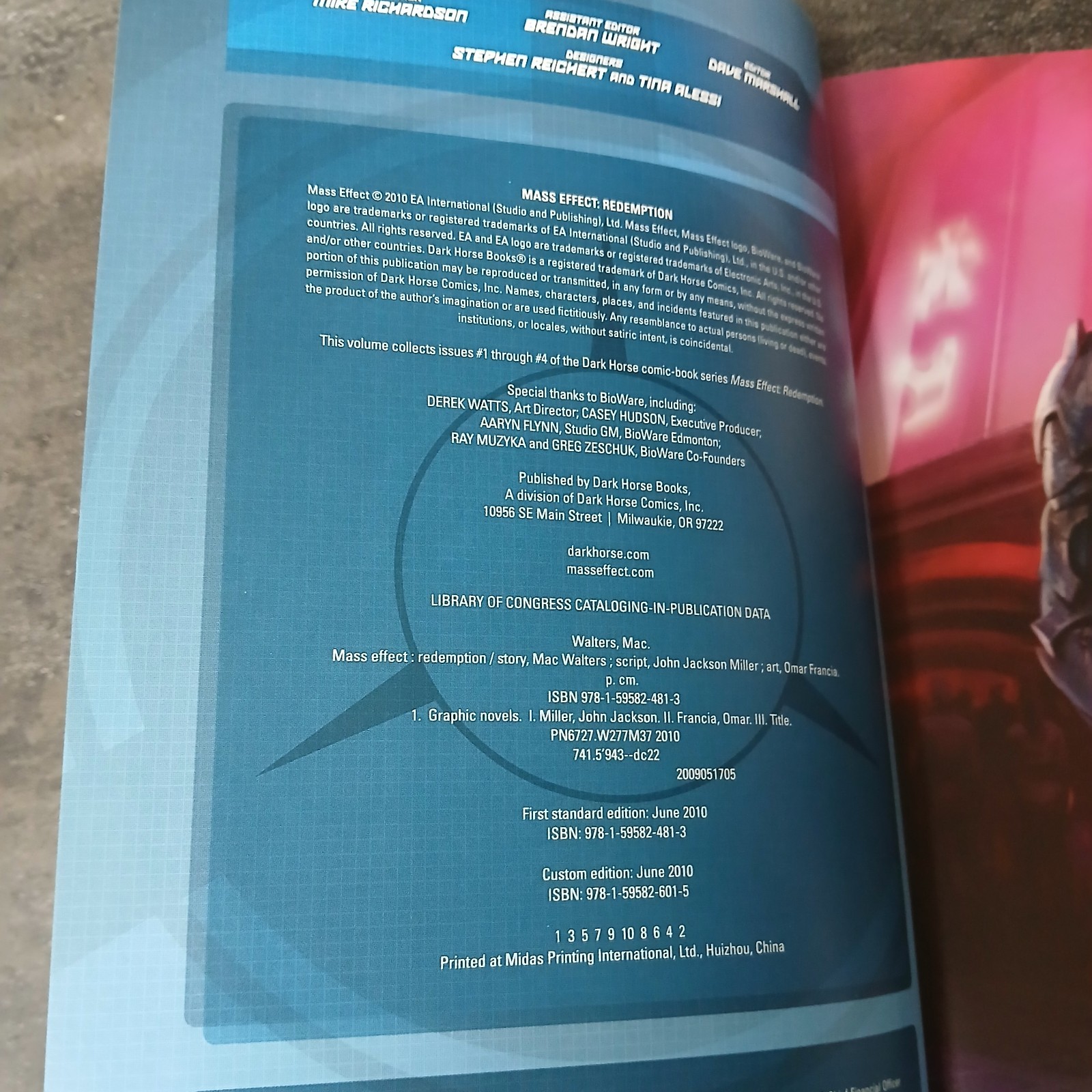 Mass Effect: Redemption_Max Walters_HC_Dark Horse_2010_1st Ed/1st Print