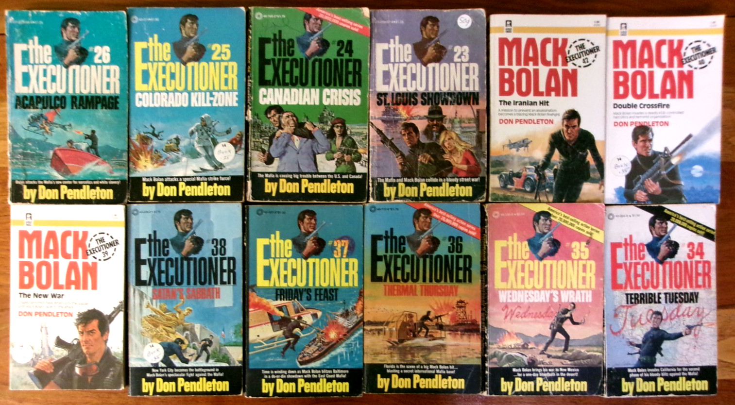 Lot of 29 The Executioner Series by Don Pendleton Paperback Books