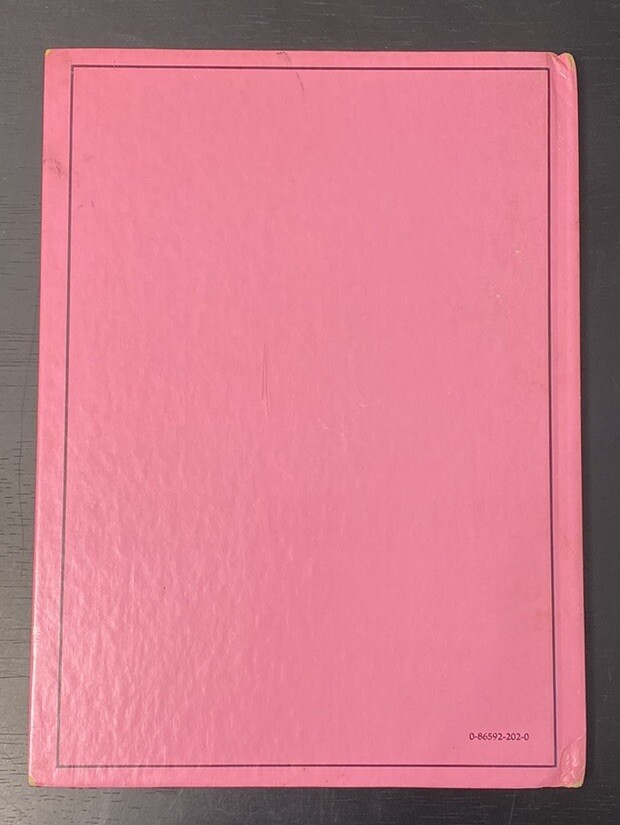 Vintage Rourke Dinosaur Library Books Orange Pink Lavender Decorative Bookshelf