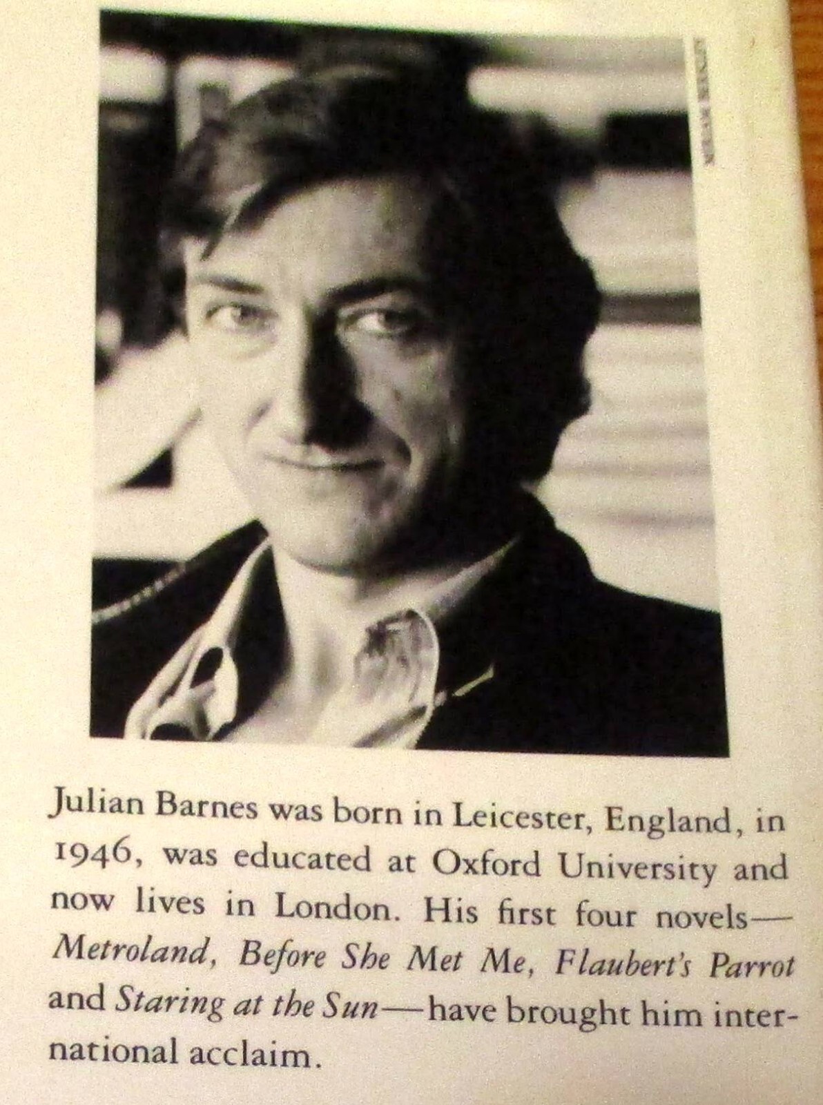 1989 “A History of the World in 10 1/2 Chapters by Julian Barnes SIGNED H/C D/J