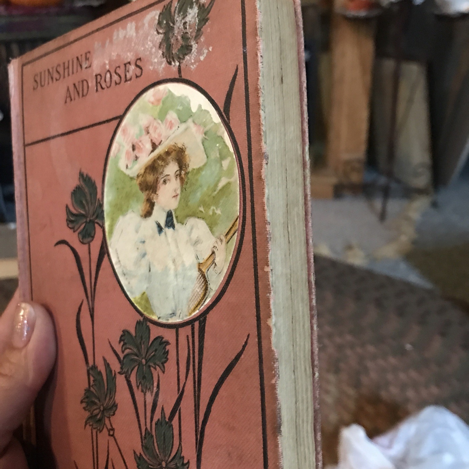 Sunshine and Roses book, by charlotte m. braeme,Hardcover antique