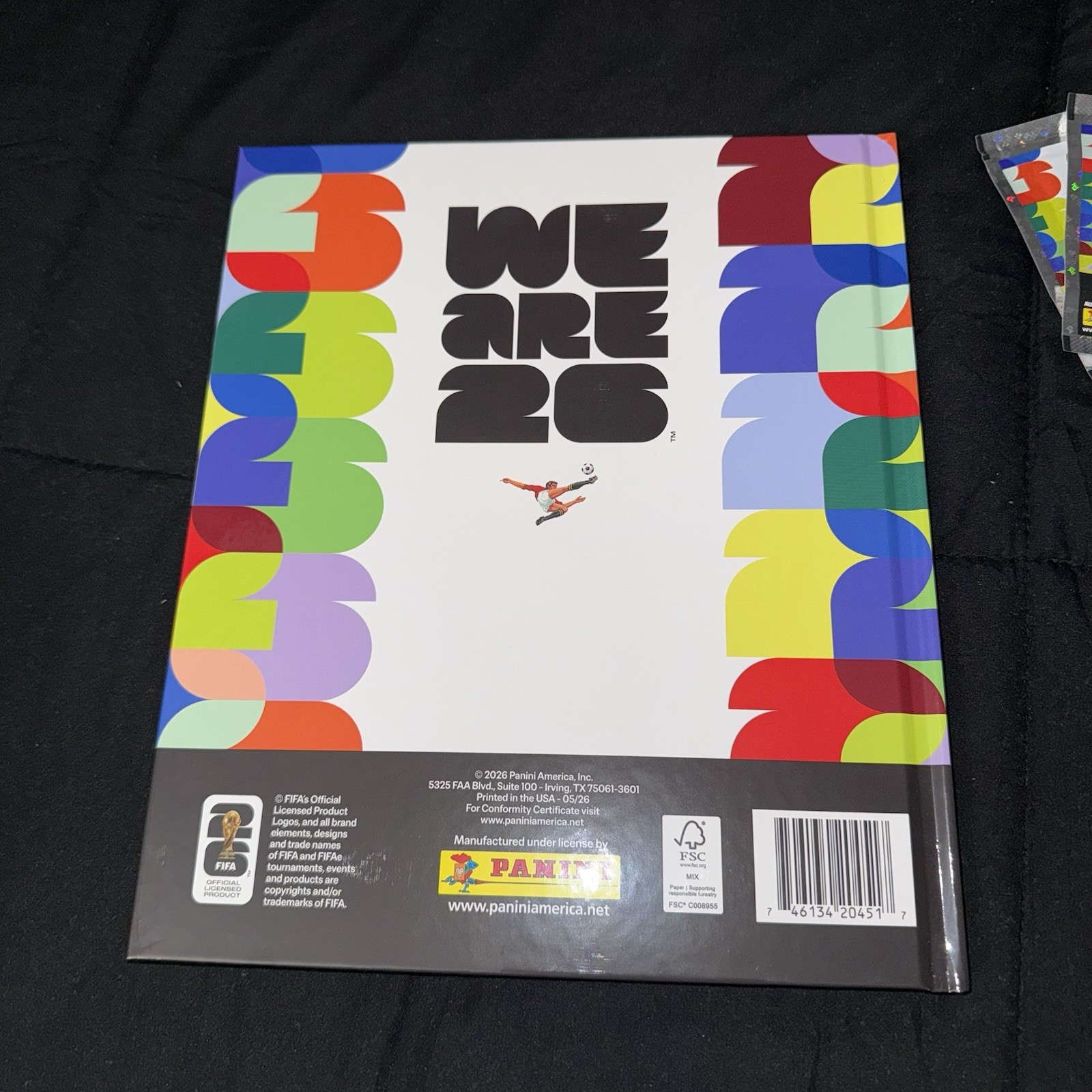 2026 Panini FIFA World Cup Sticker Album Hardcover USA Edition + 5 PACKS IN HAND