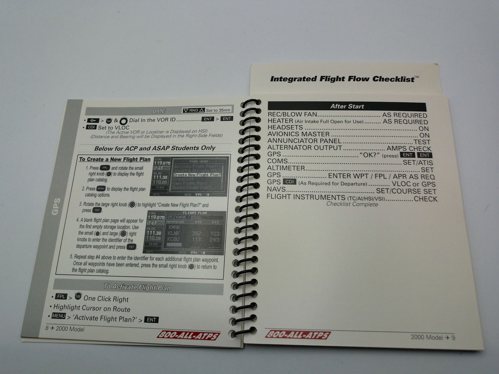 ATP Piper Seminole Checklist GNS 430 Integrated Flight Flow Checklist 2000 Pilot